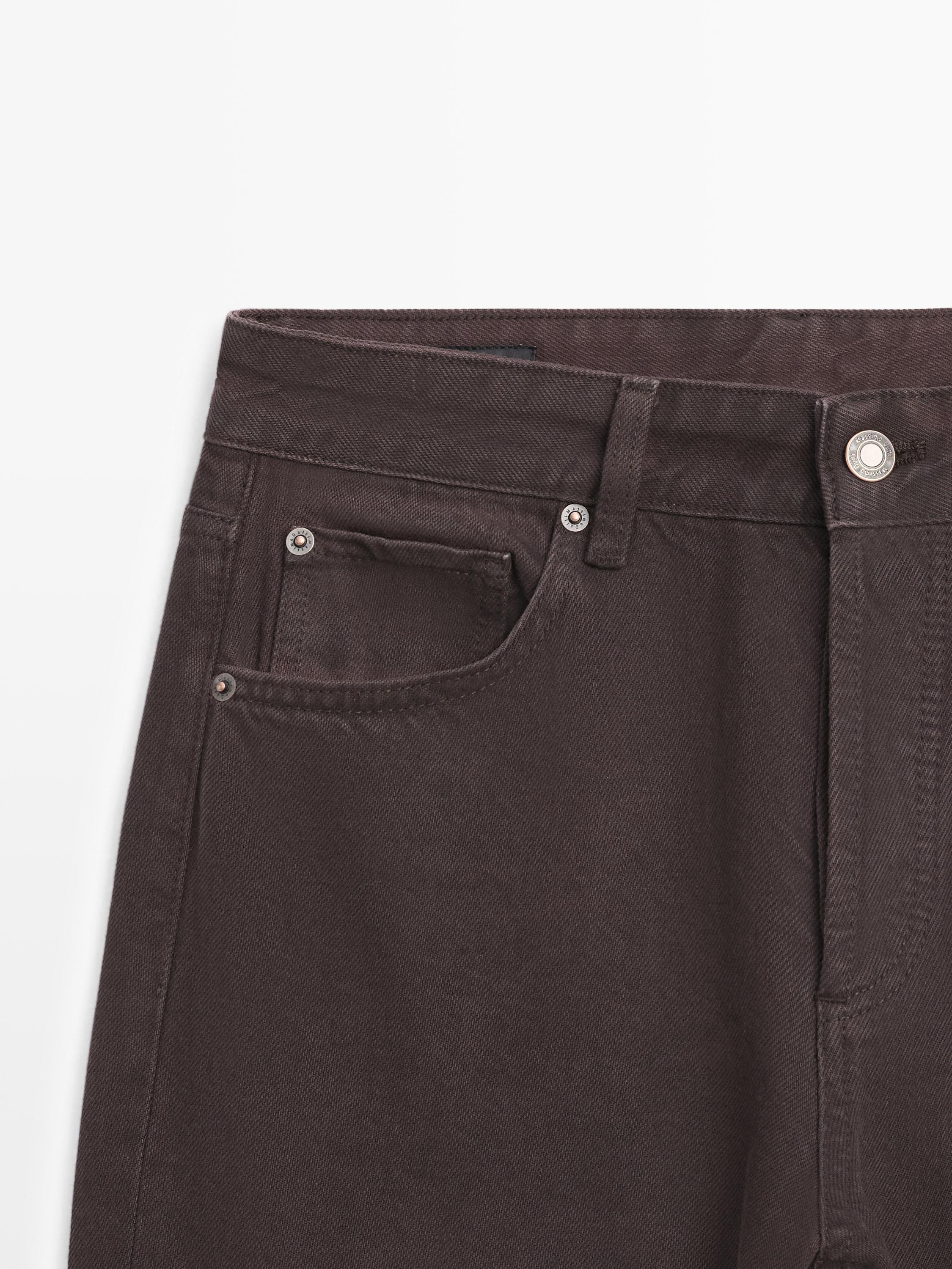 Wide-leg jeans — Chocolate