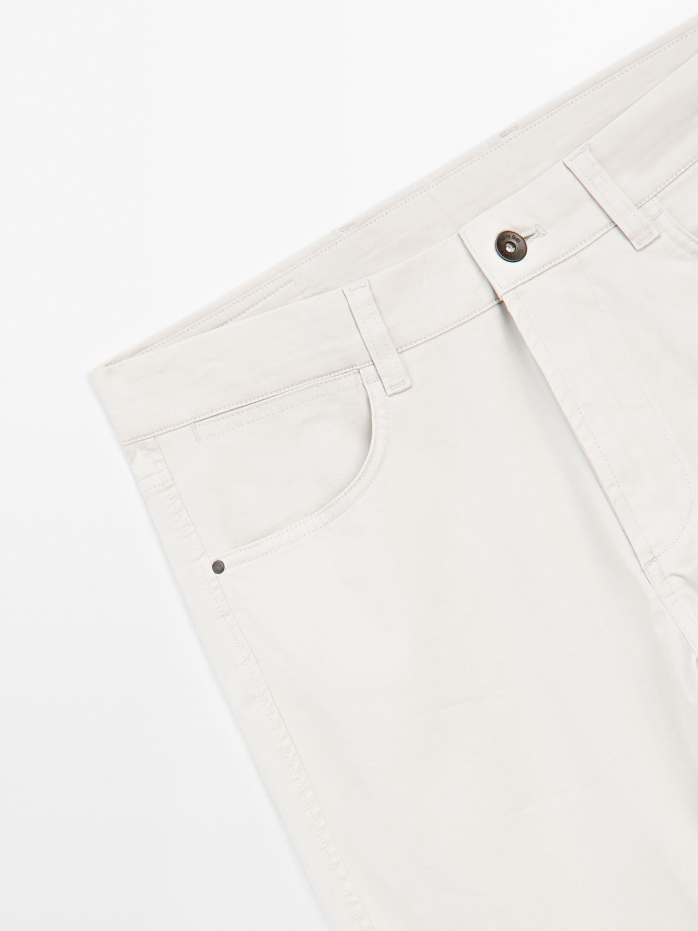 Slim-fit lightweight textured weave denim trousers