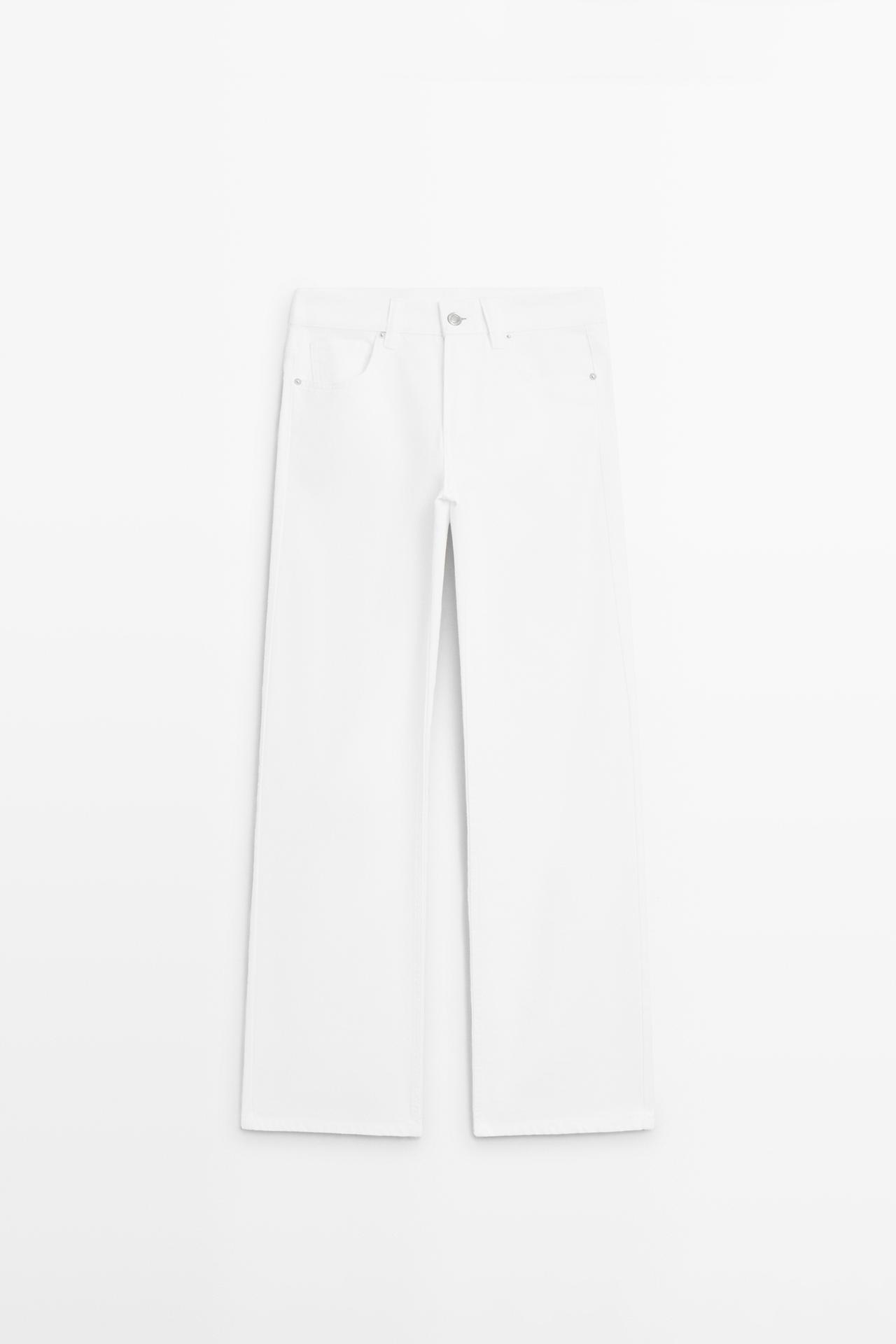 High-waist wide-leg jeans — Off white