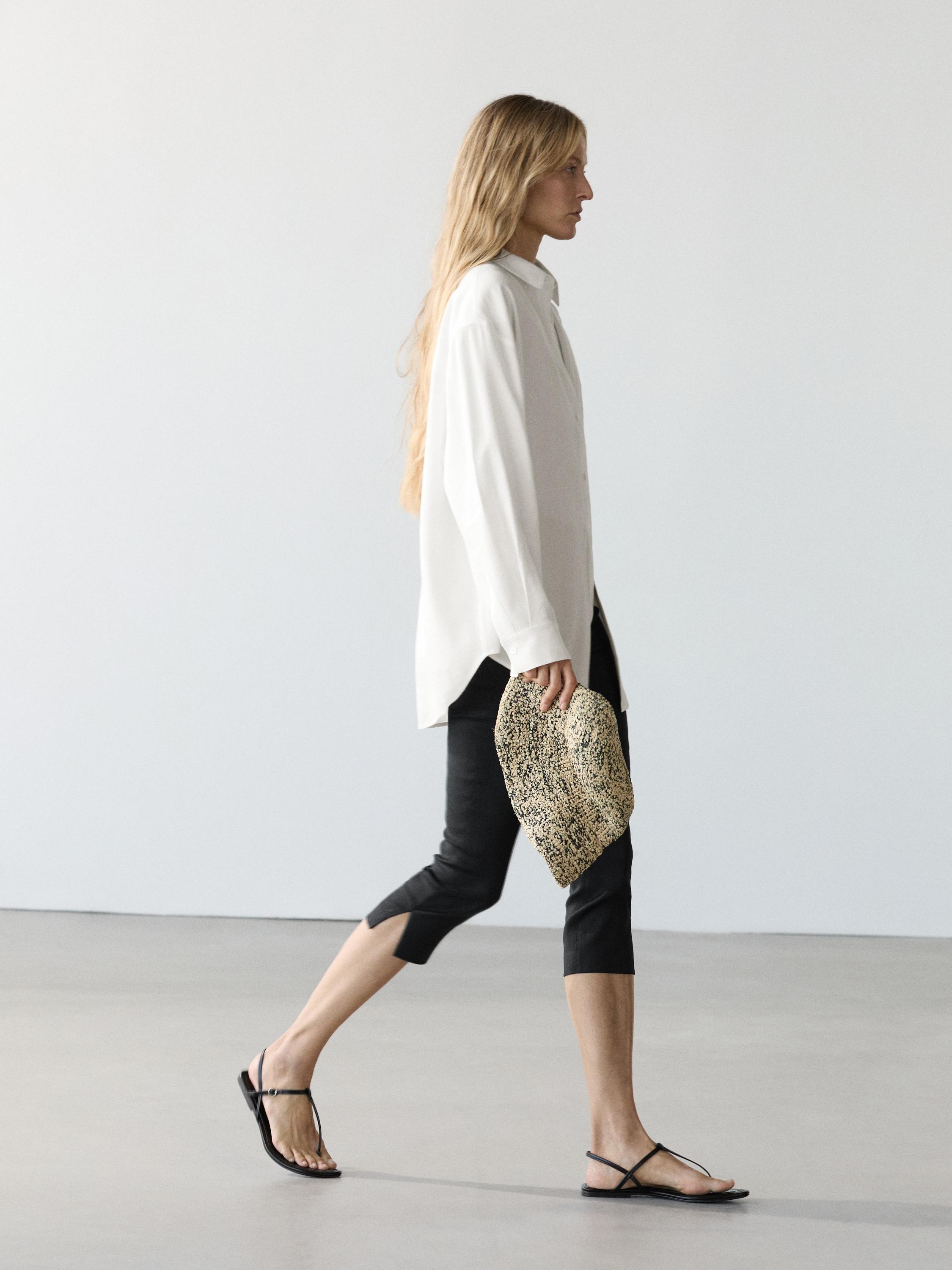 Струящаяся рубашка из льна