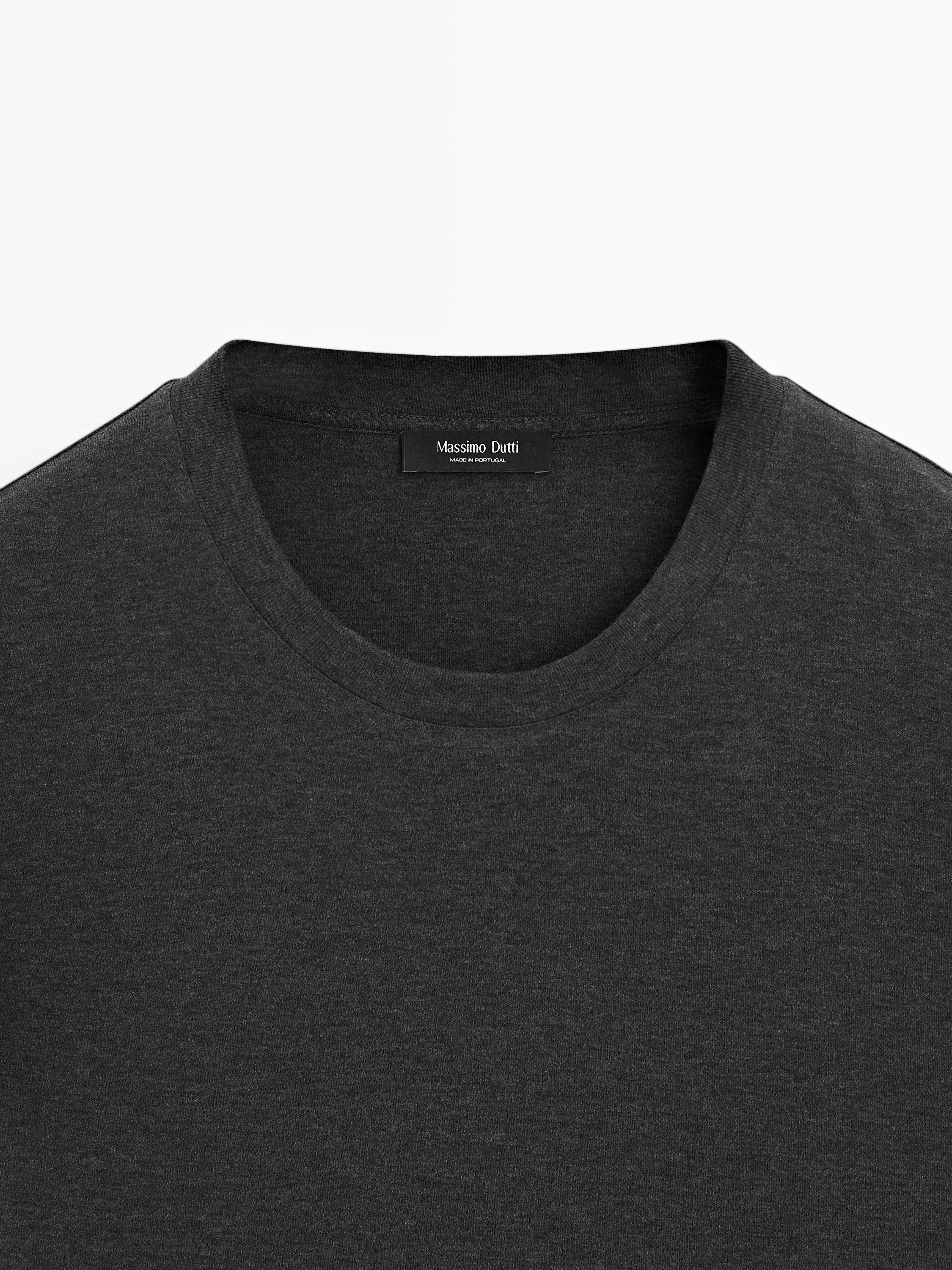 T-shirt de manga comprida em algodão medium weight