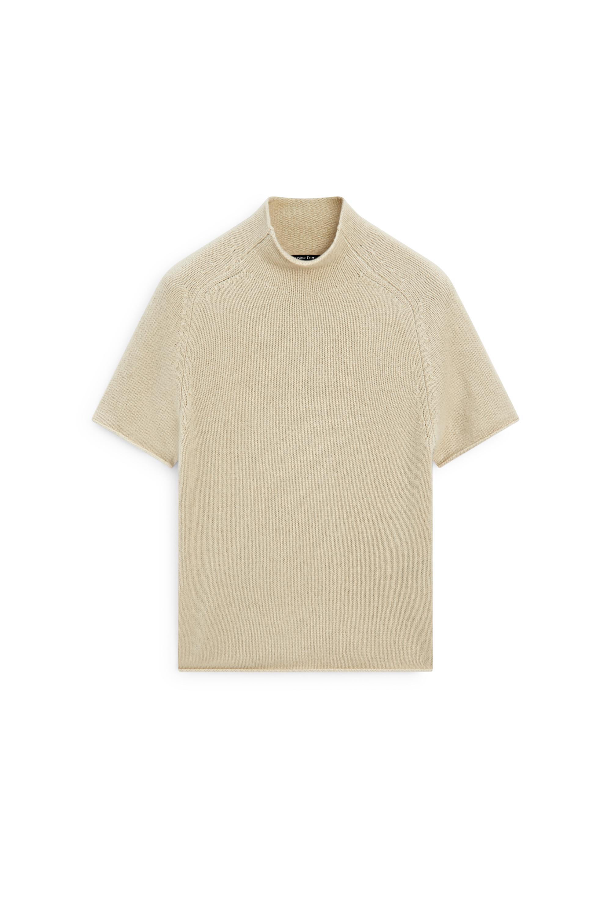 100% Cashmere Mock Turtleneck Sweater — MINK