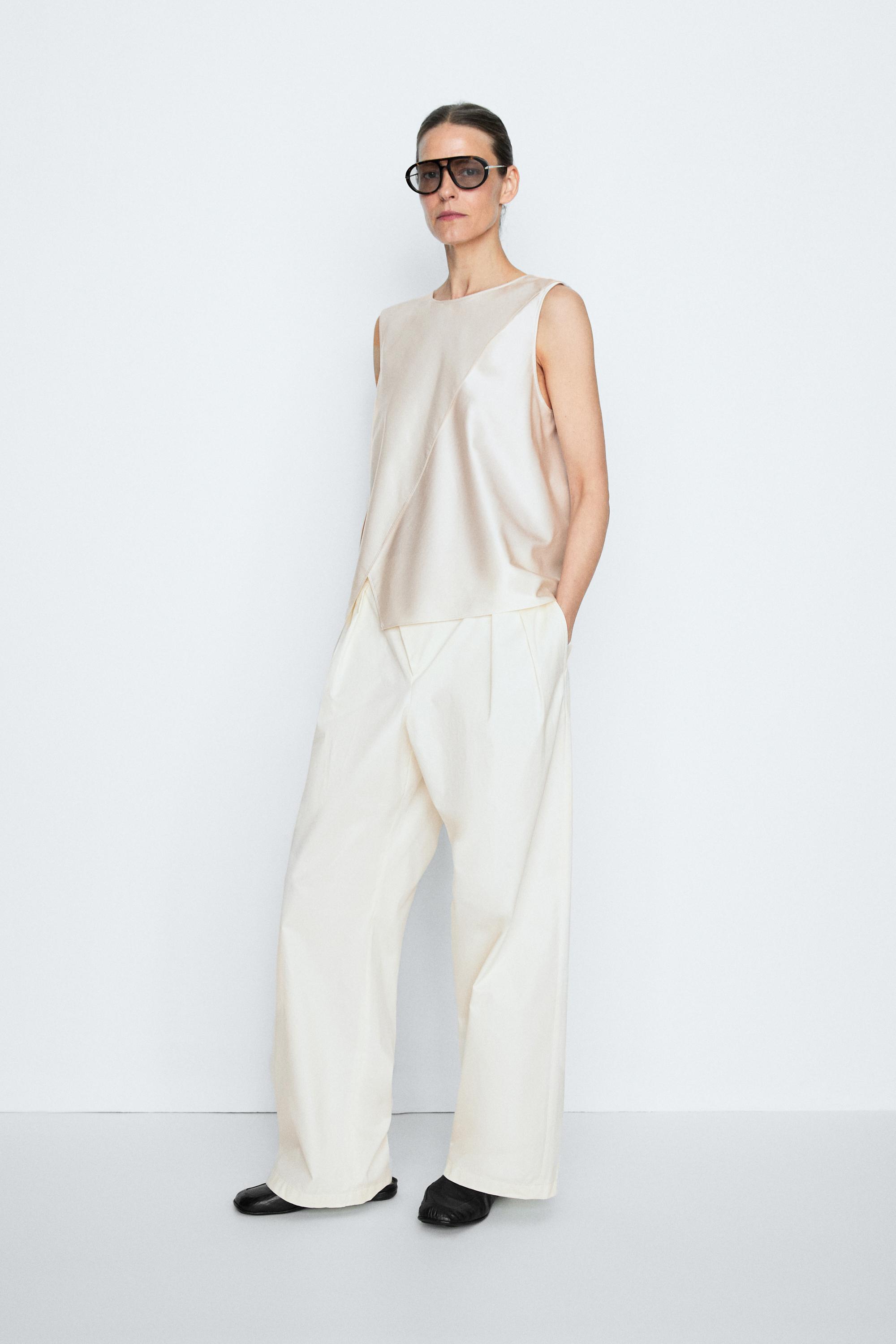 Asymmetric wrap top - STUDIO — CREAM