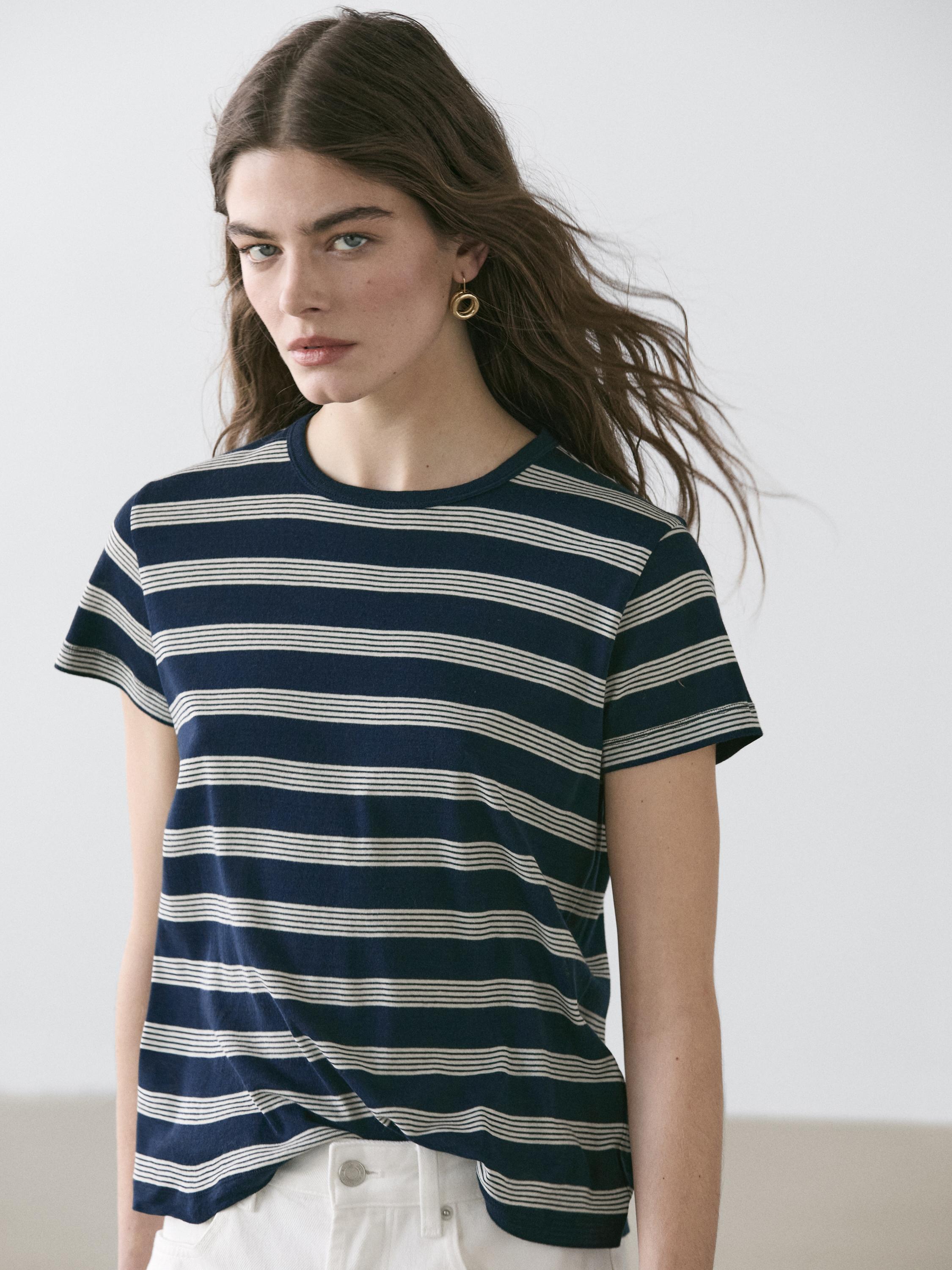 T-shirt à rayures 100&nbsp;% coton