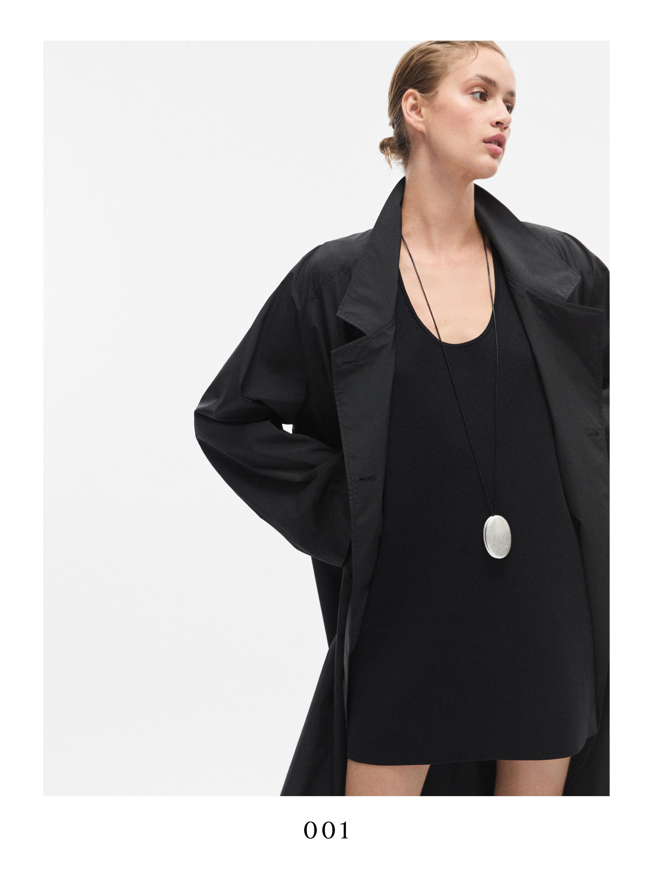 Flowing mini dress — BLACK