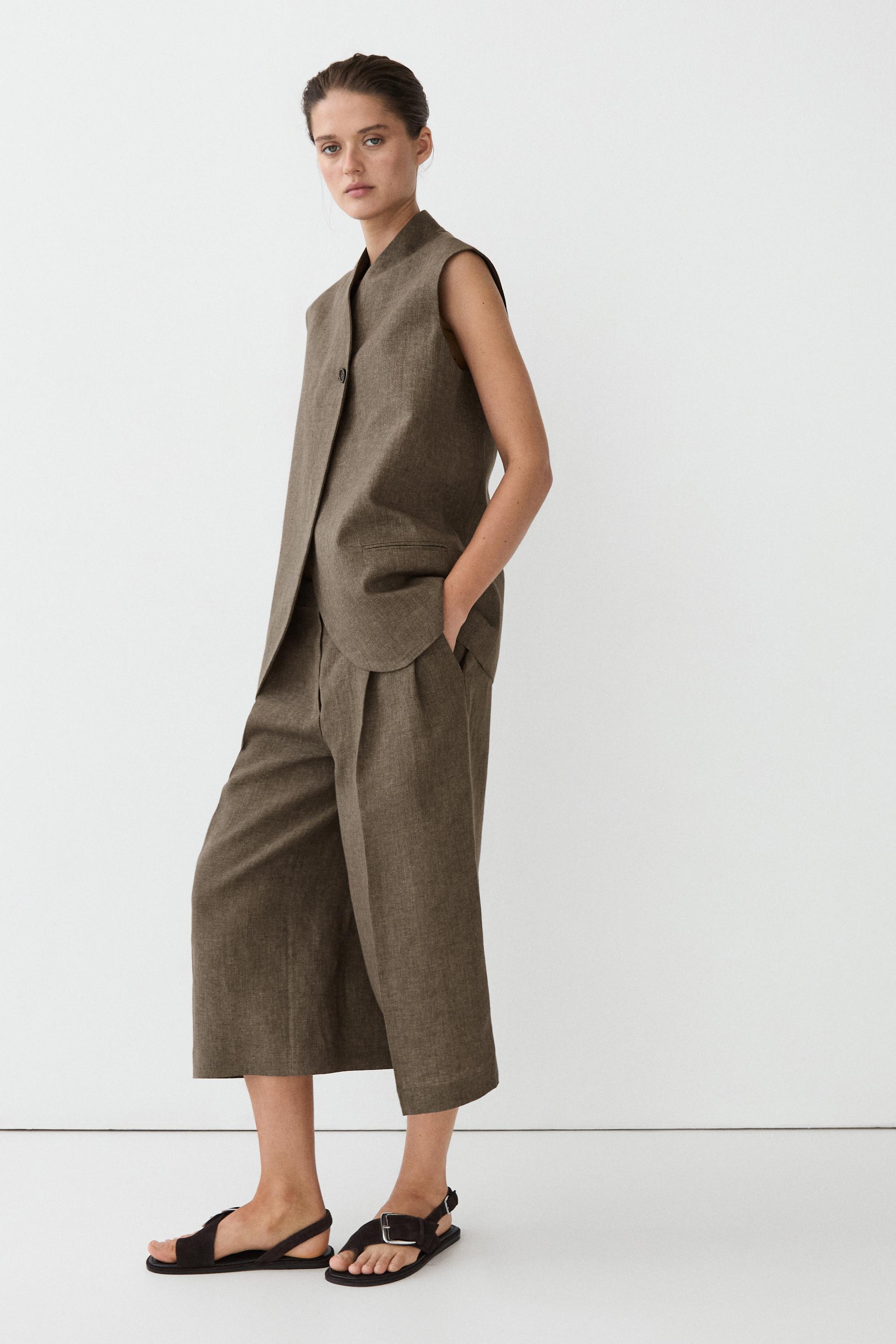 Linen melange waistcoat — CAREY