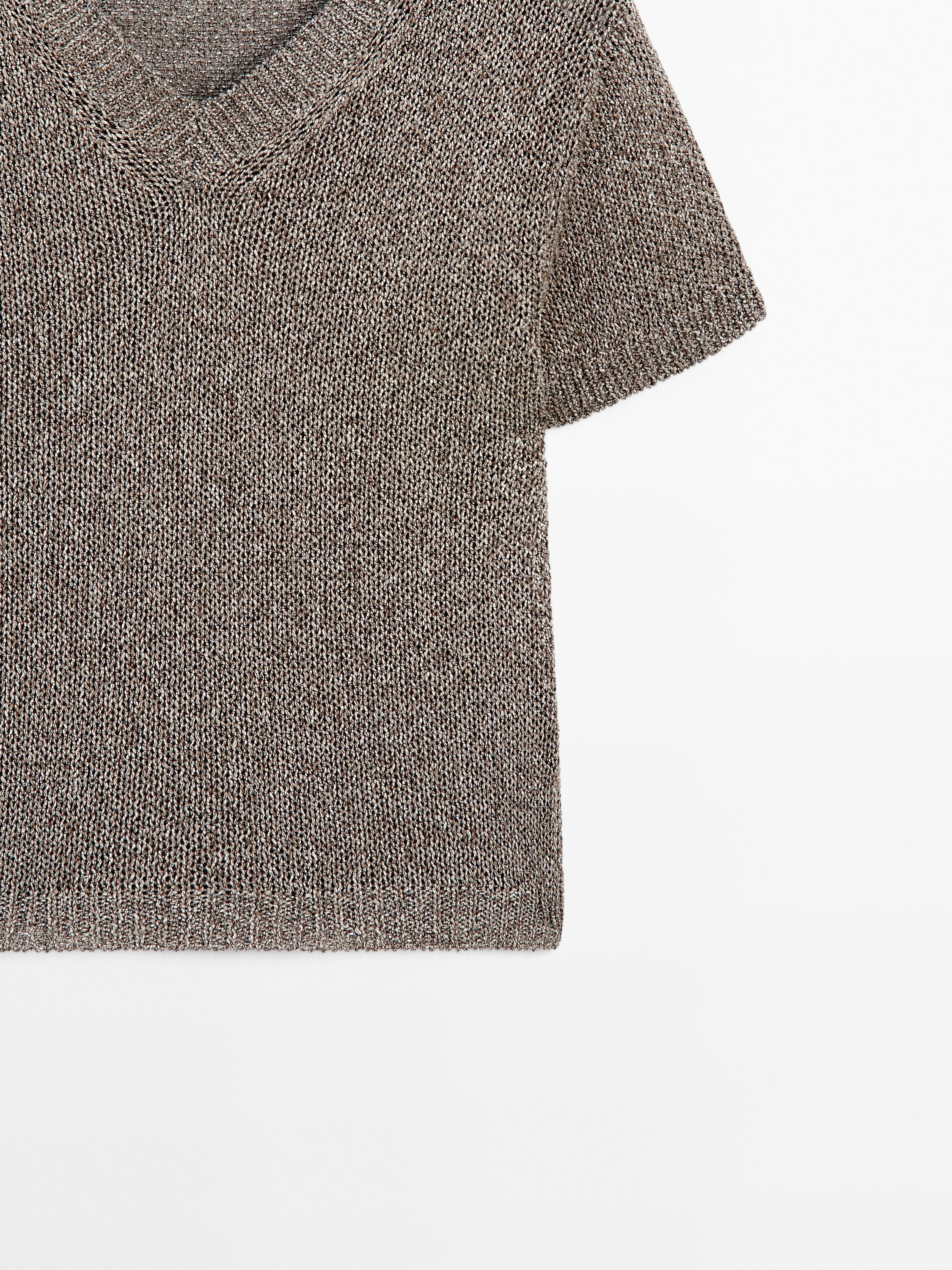 Pull en maille tissu fantaisie