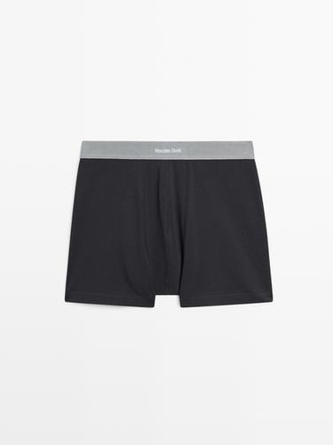 Boxers with logo waistband — DARK BLUE 1