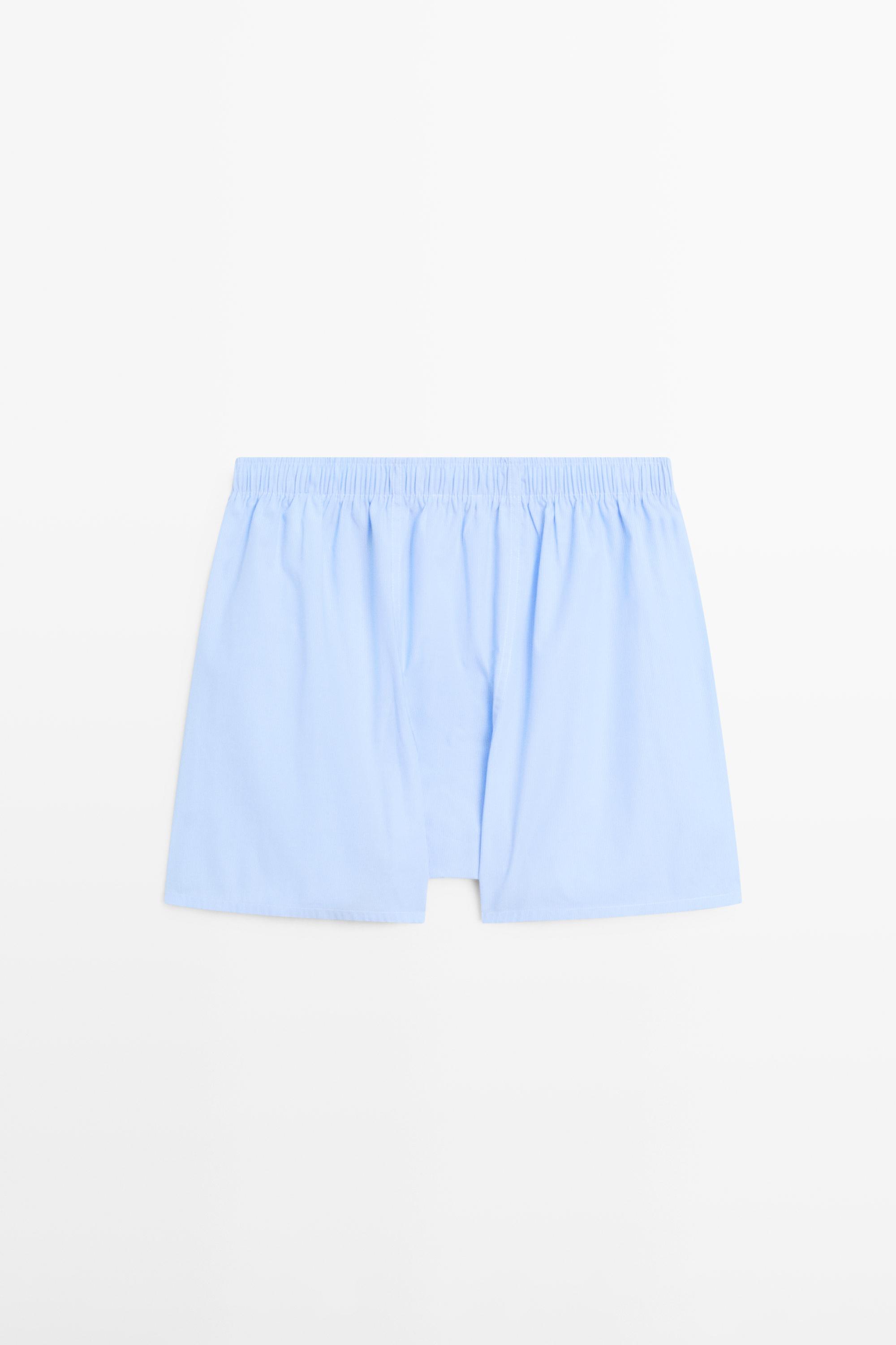 100% cotton striped boxers — SKY BLUE