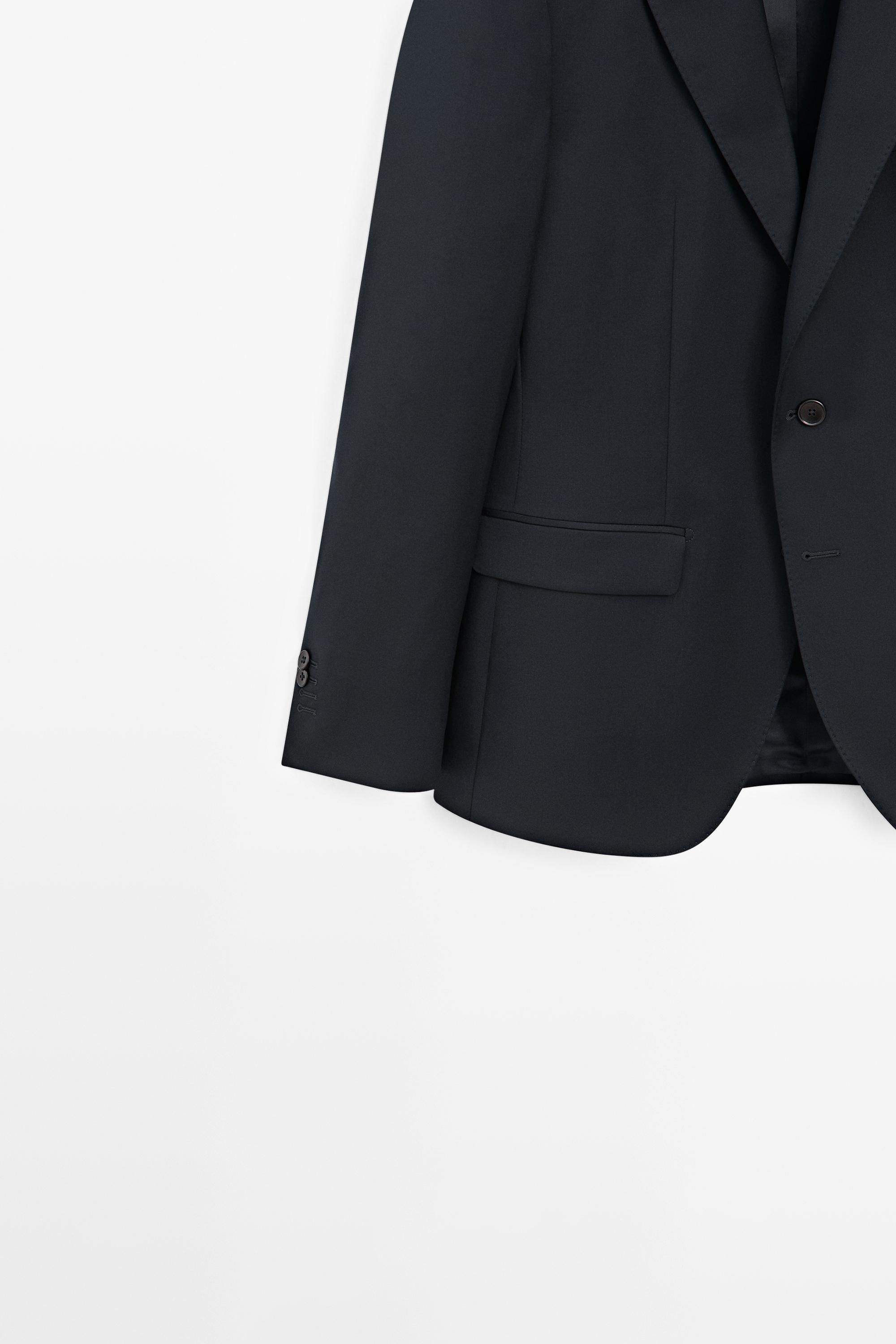 100% cool wool suit blazer — NAVY BLUE