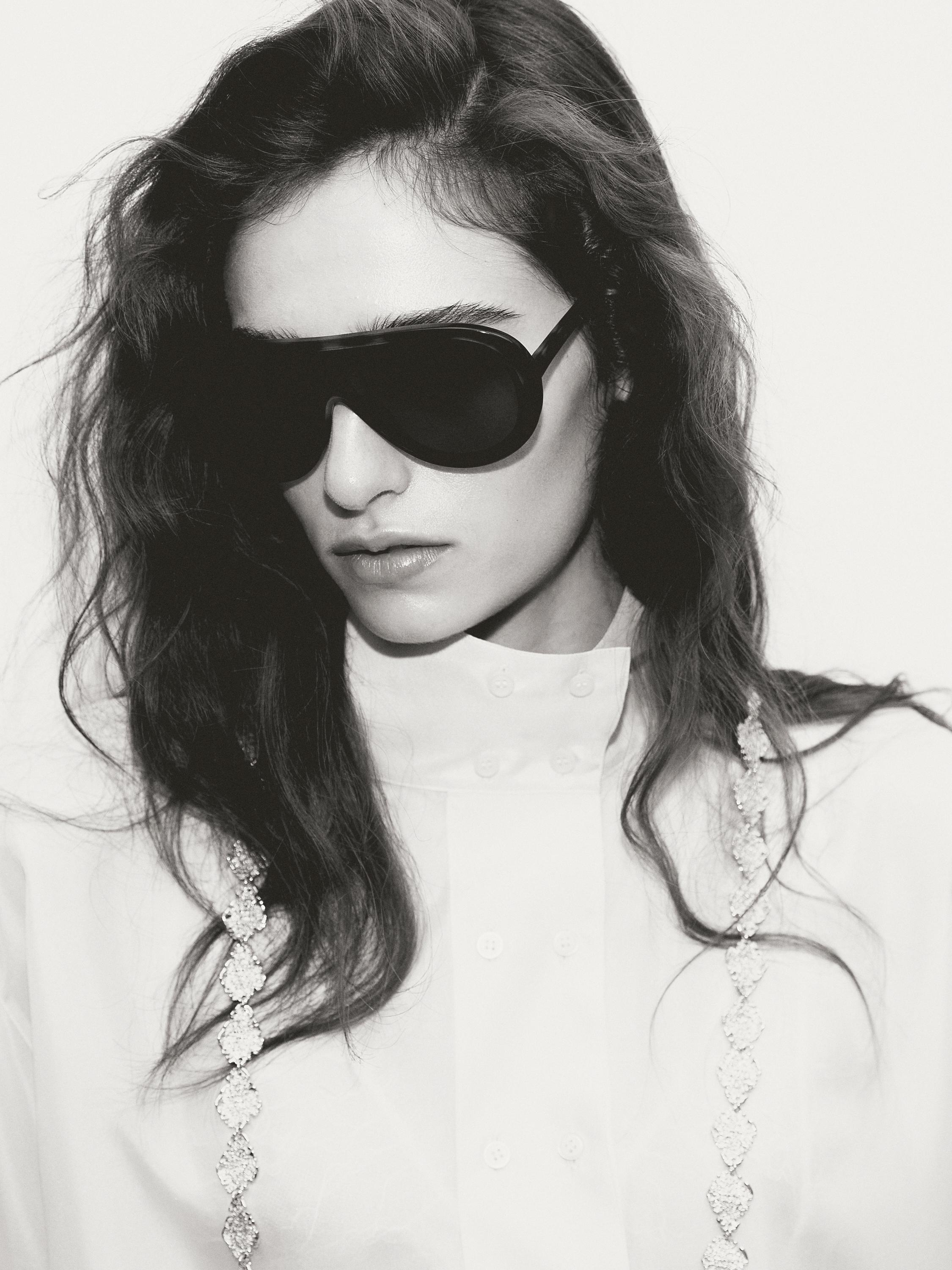 Tortoiseshell-effect aviator sunglasses — BROWN