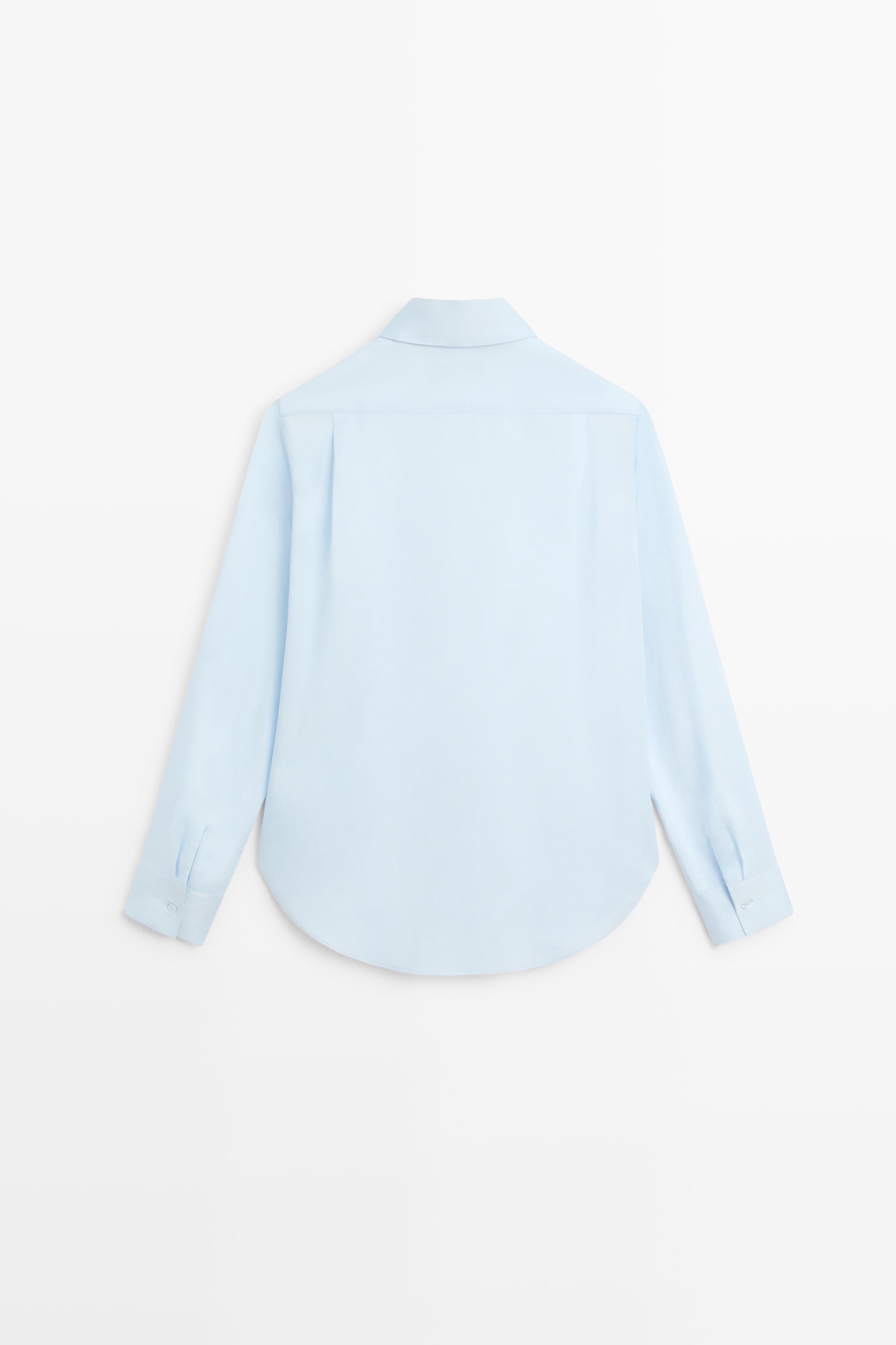 Fluid lyocell shirt — SKY BLUE