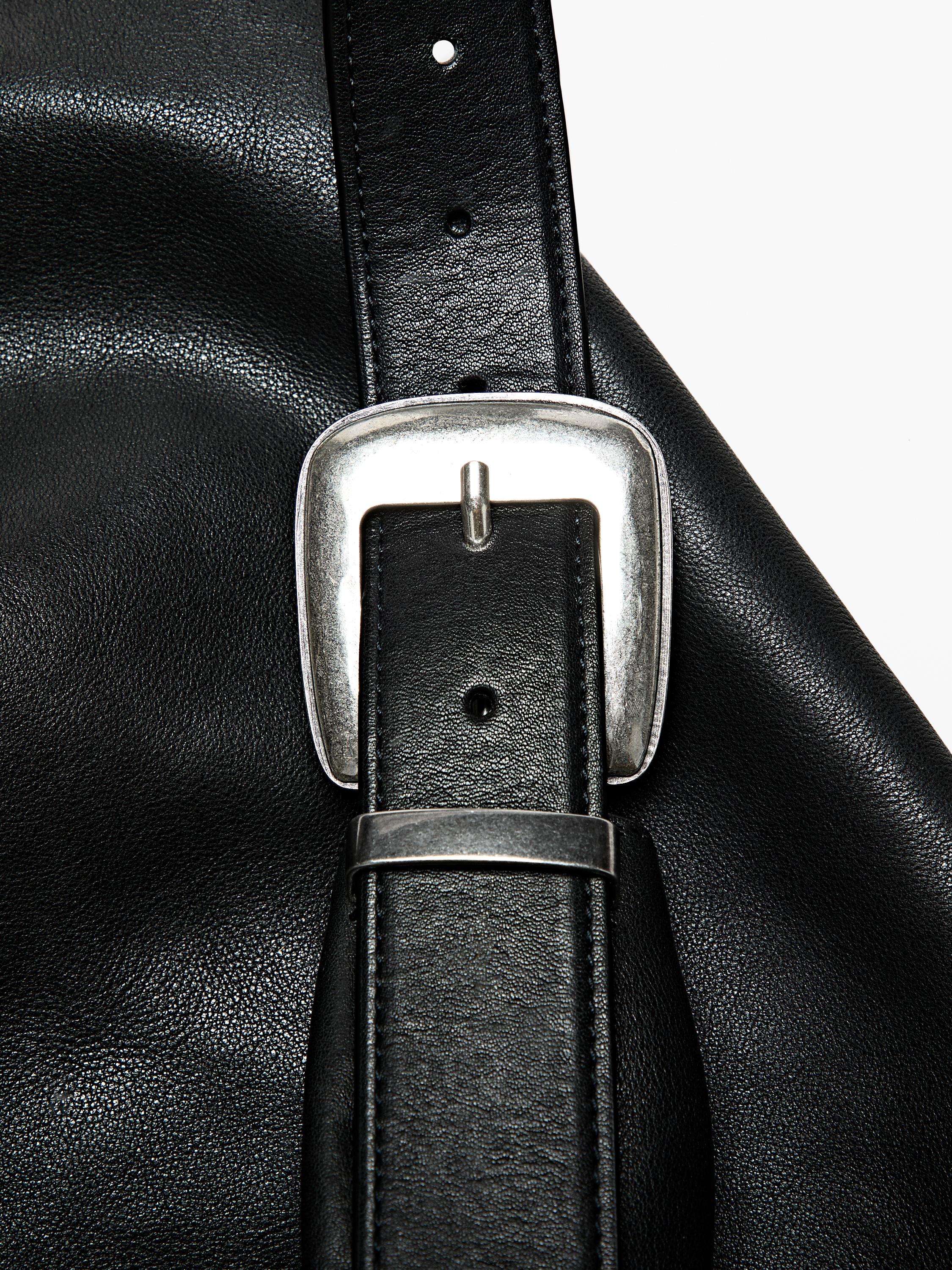 Nappa leather maxi bag