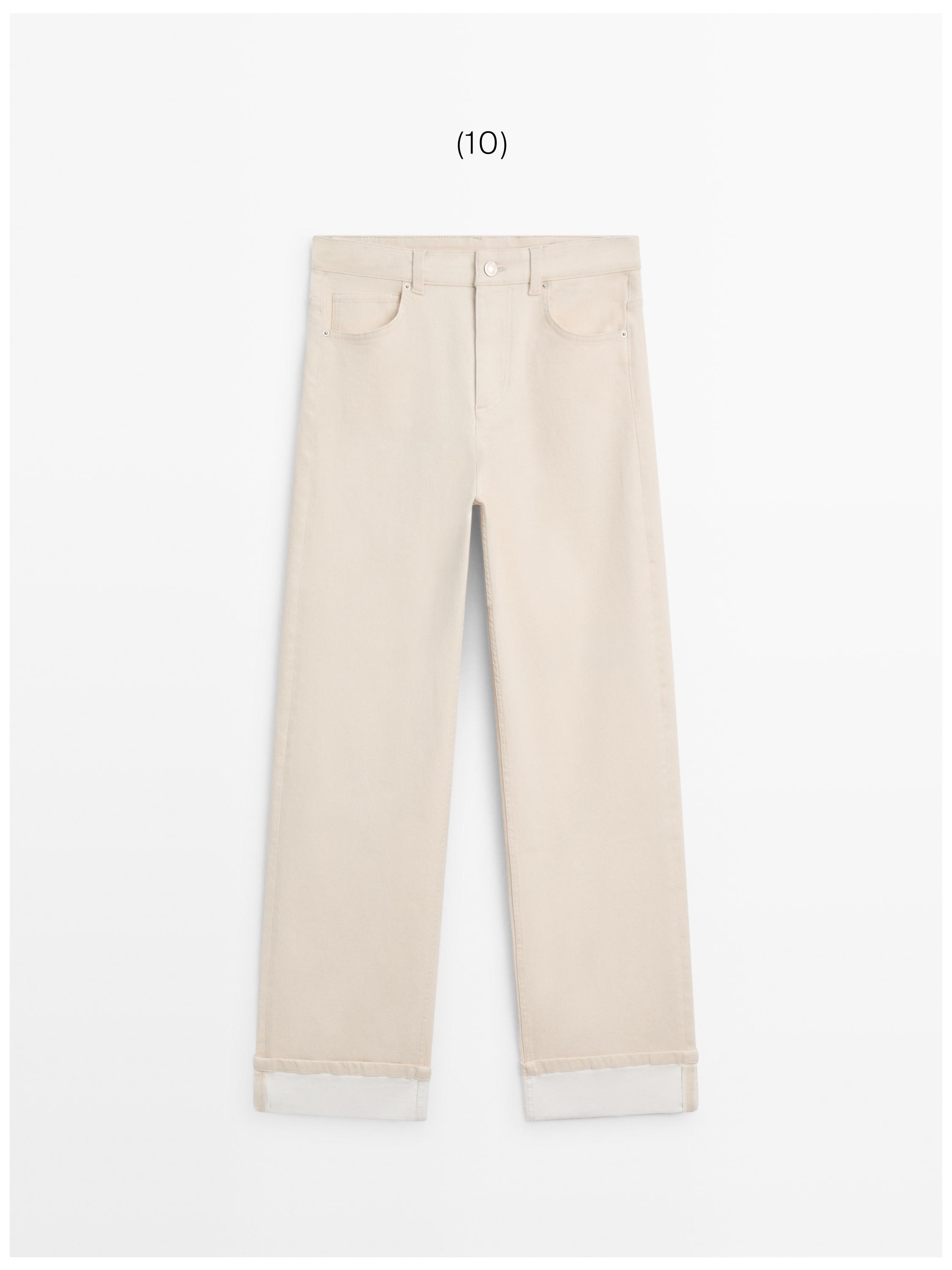 Low-rise wide-leg jeans — Vanilla