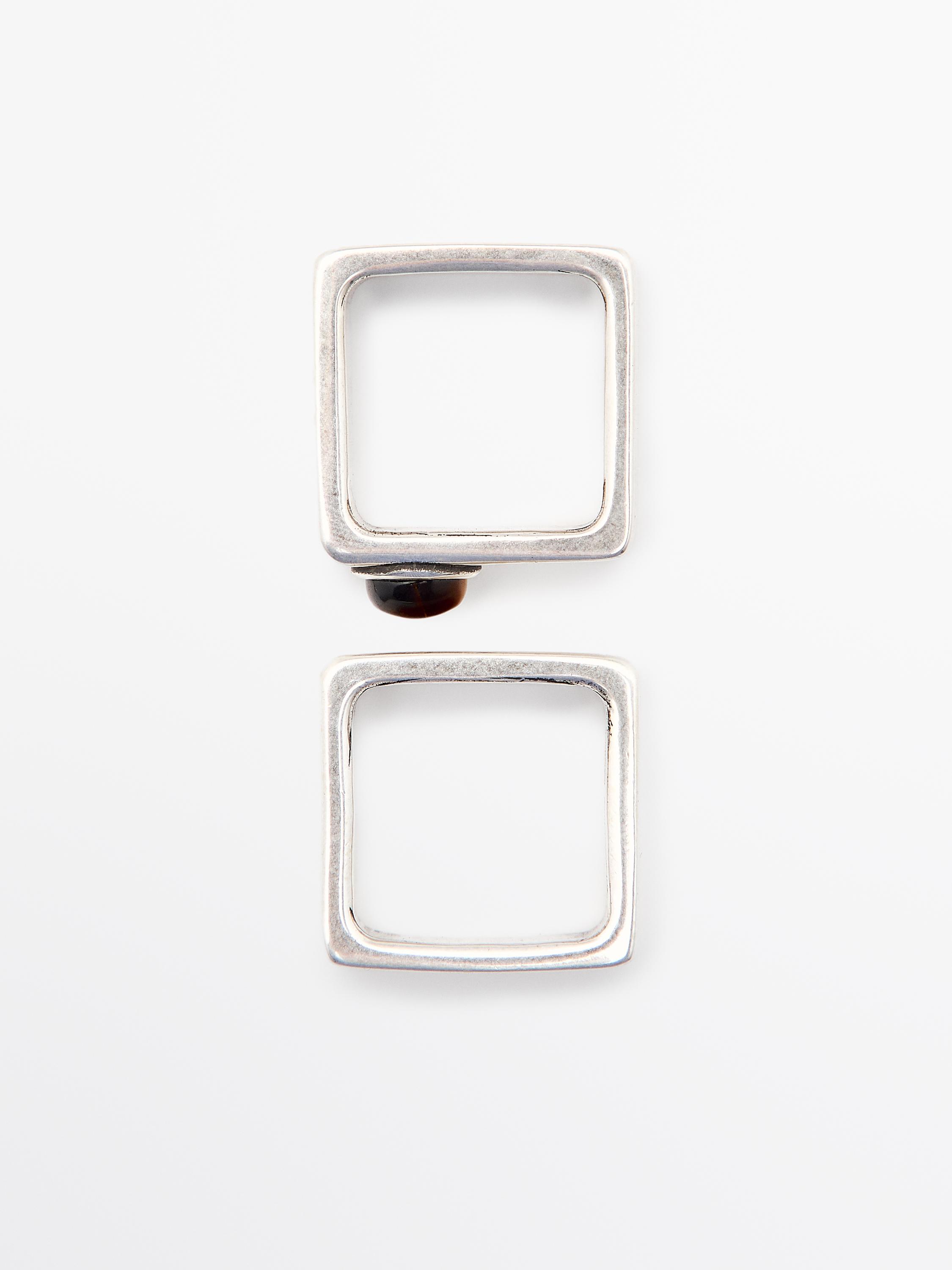 Pack of geometric stone rings