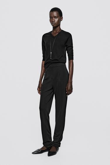 Flowing slim fit pants - LIMITED EDITION — BLACK 1
