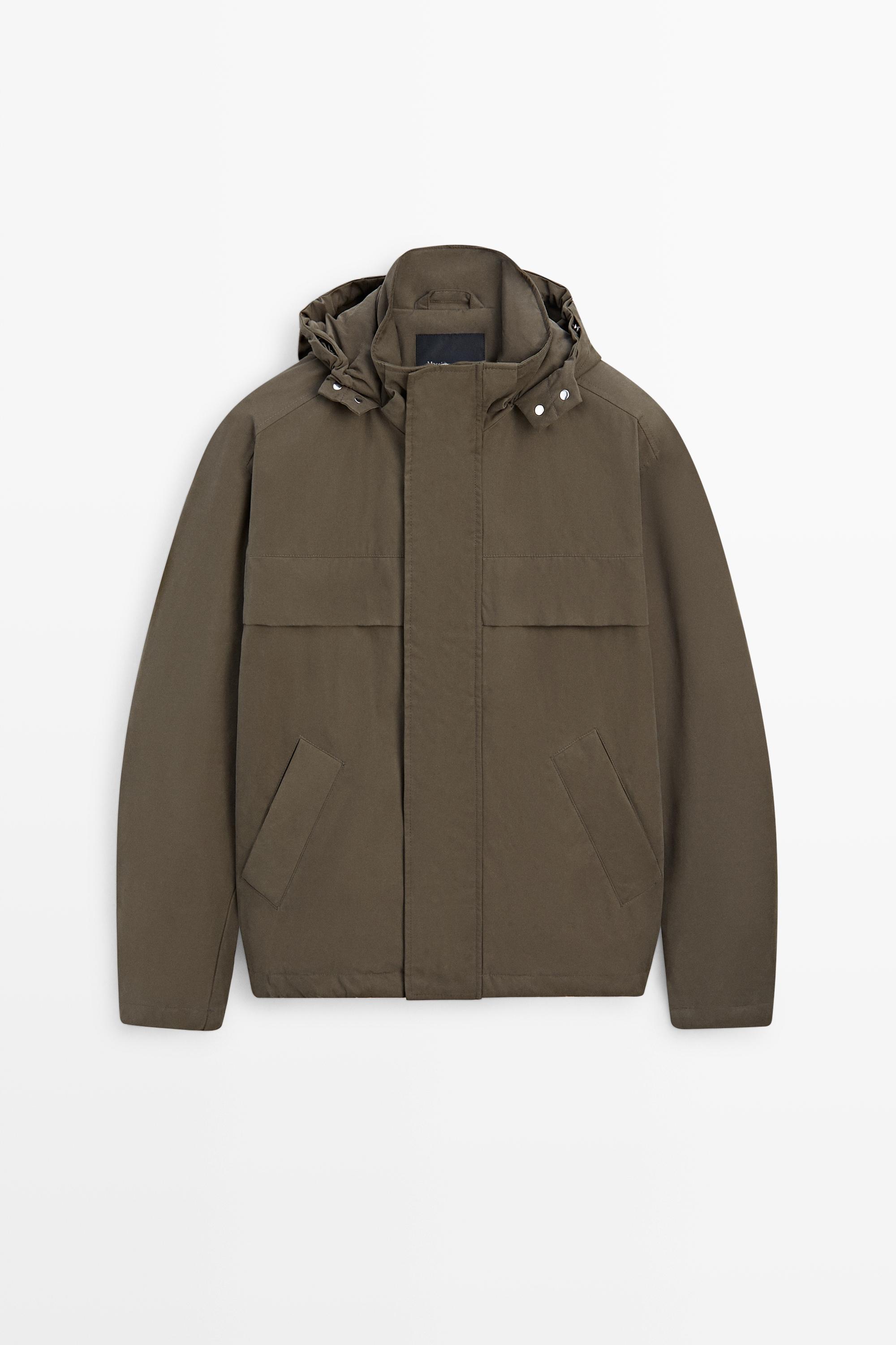 Short quilted hooded parka