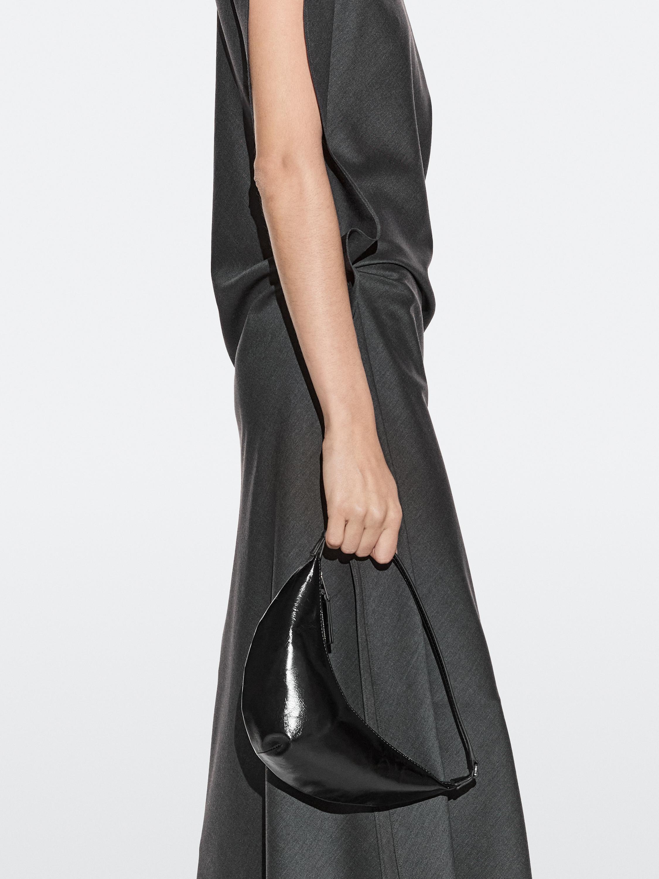 Nappa leather mini bag — BLACK