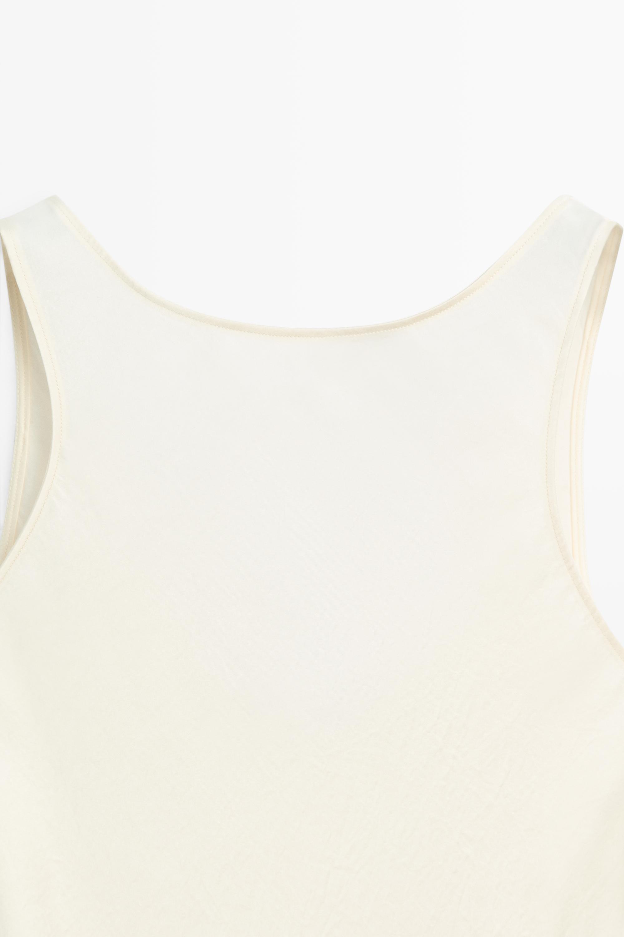 Satin midi dress — SAND BROWN