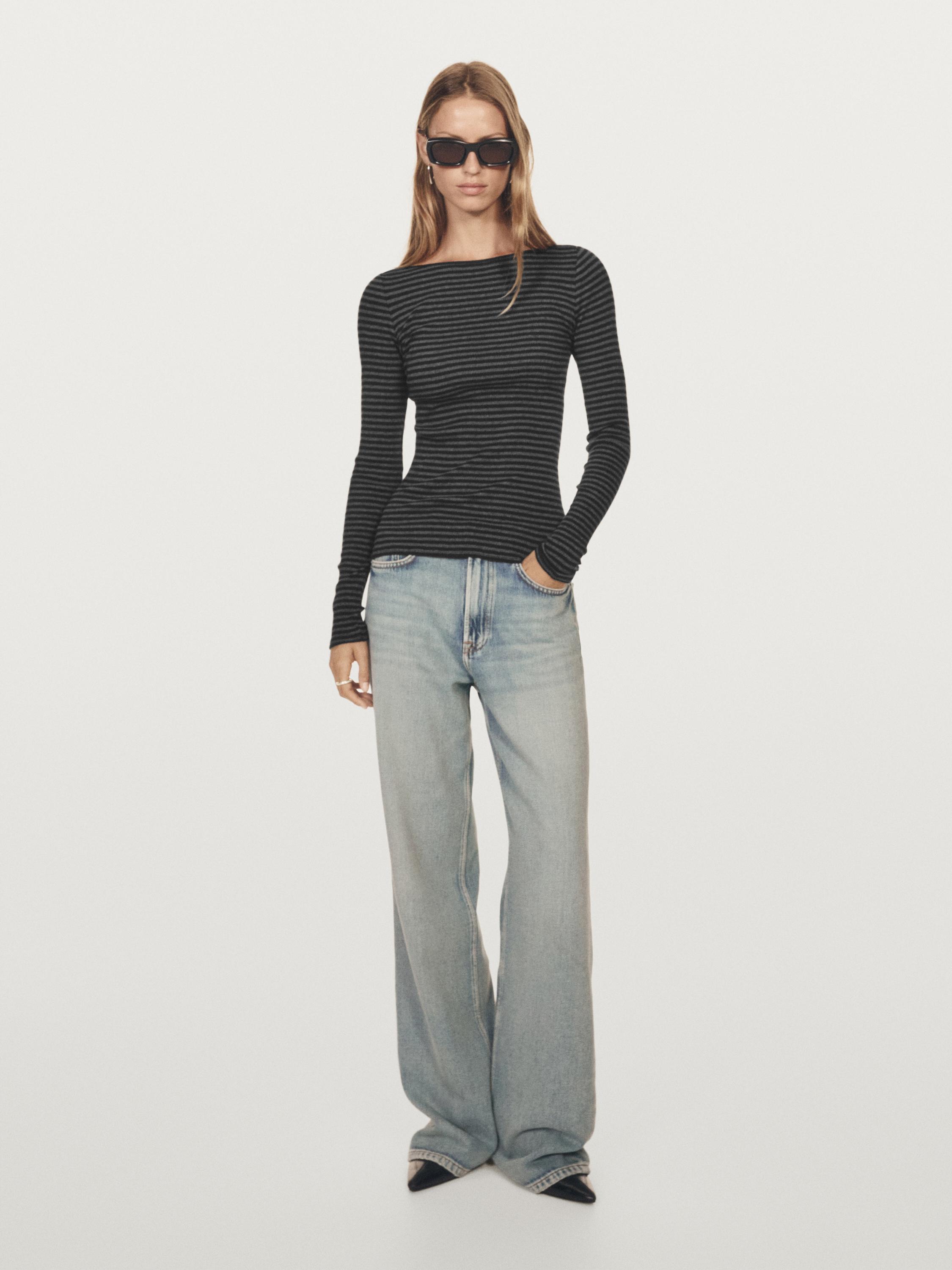 Gestreept T-shirt met lange mouw