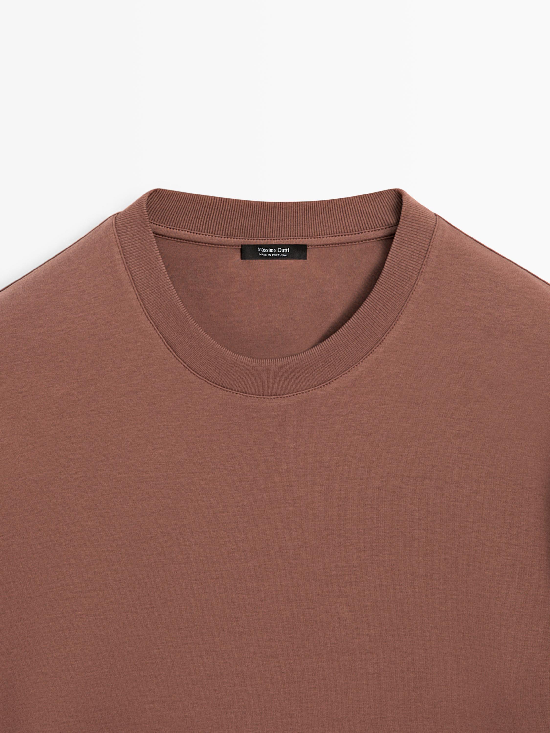 100% cotton short sleeve T-shirt — TERRA-COTTA
