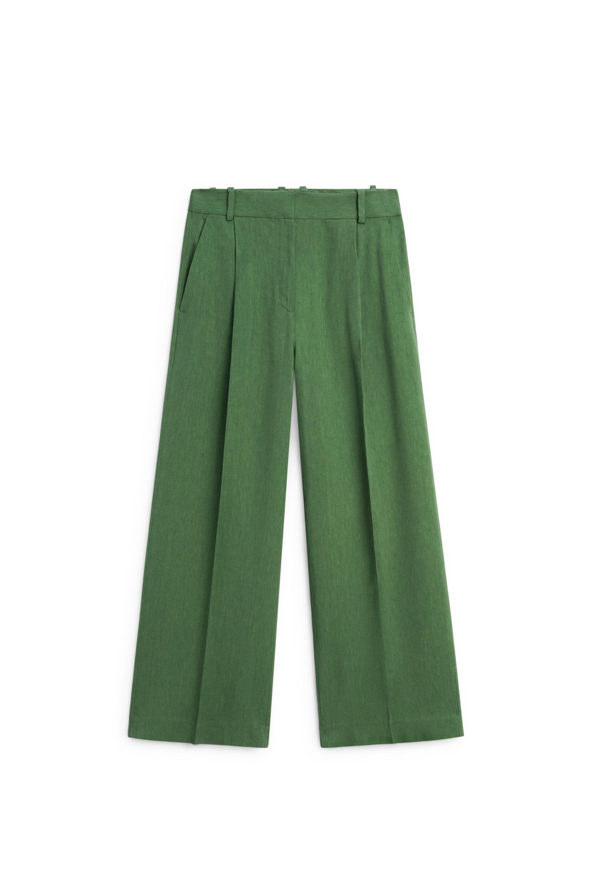 Flowing total look pants — BLUISH GREEN