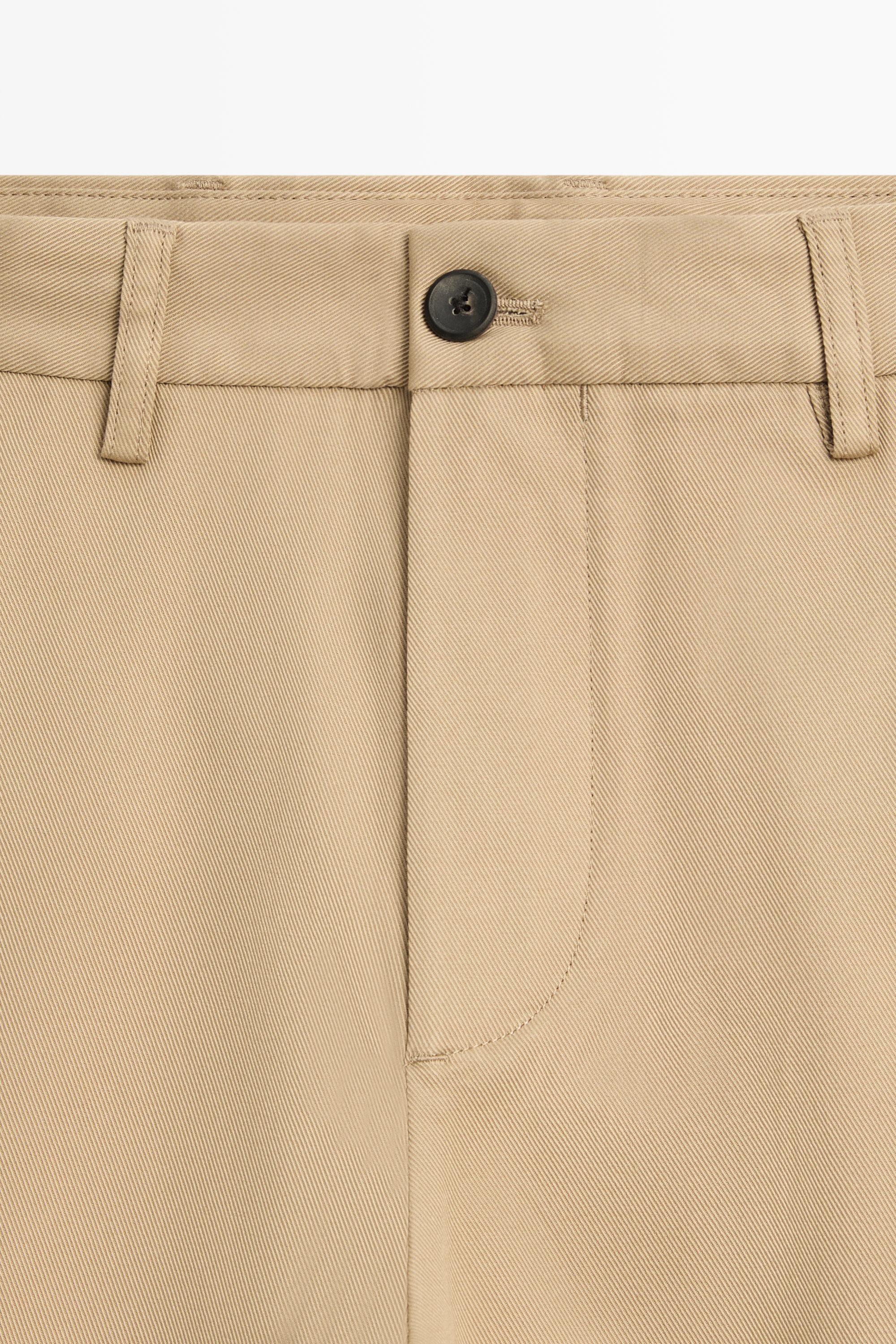 Cotton blend straight-leg pants — OCHRE