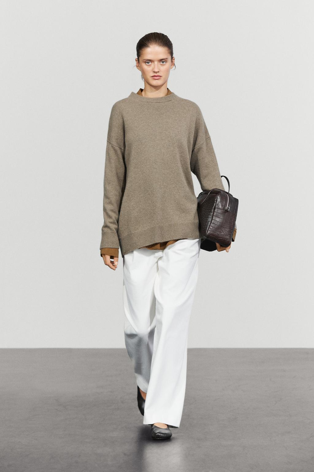 Massimo Dutti 100% kaşmir oversize trikotaj sviter