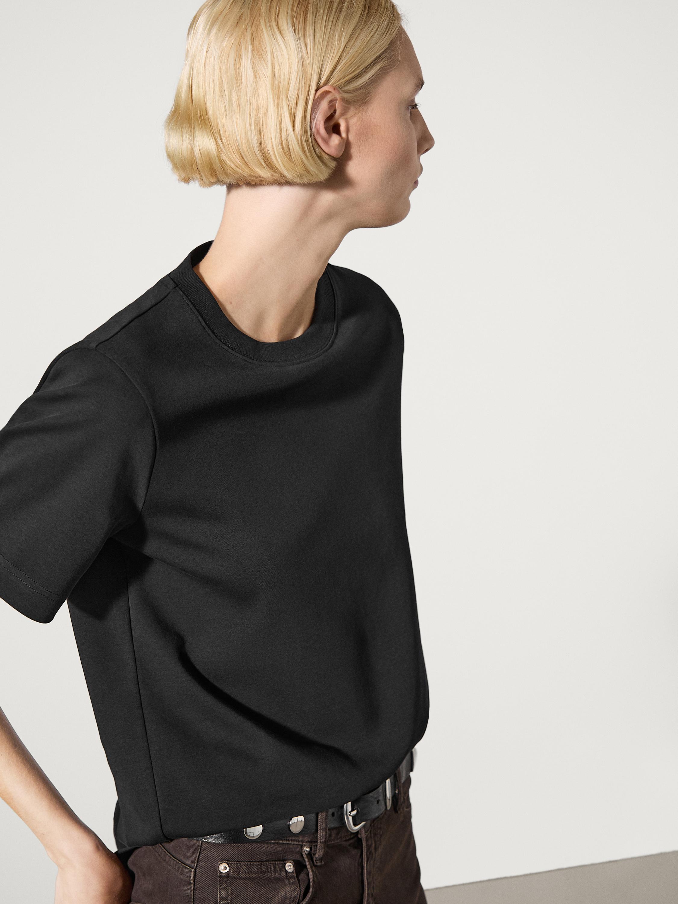 Short sleeve interlock T-shirt — BLACK