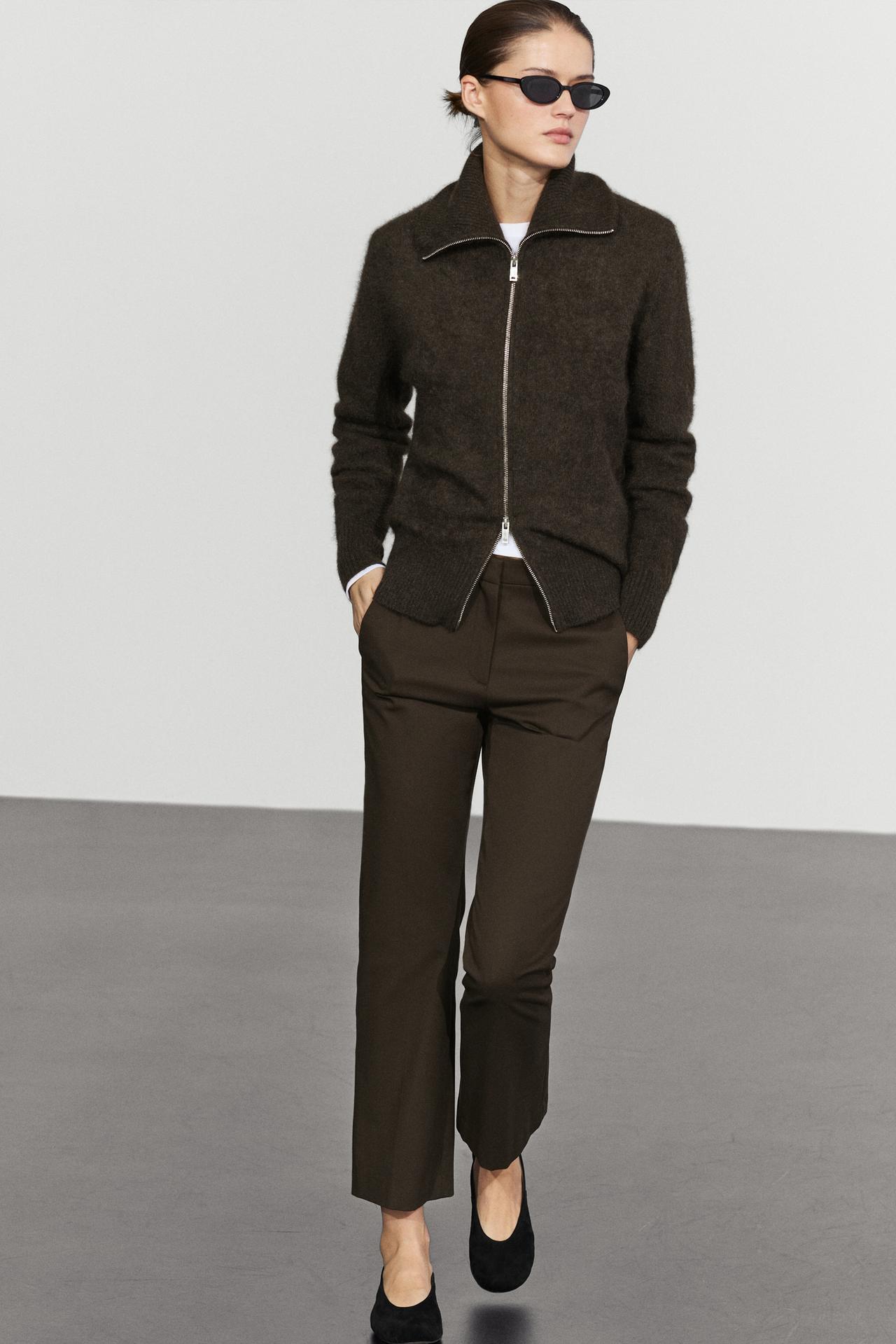 Stretch kick flare pants — Chocolate