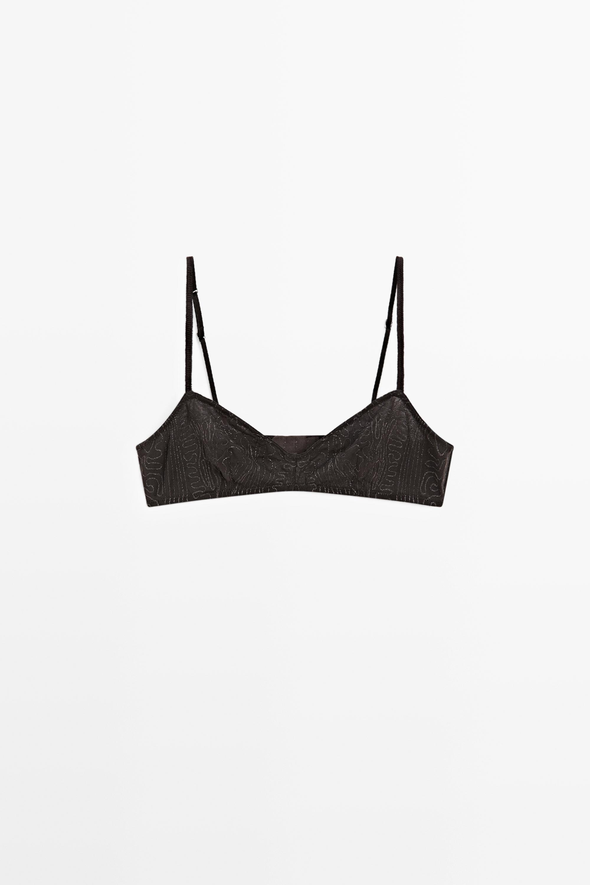 Top with embroidered detail — CHARCOAL