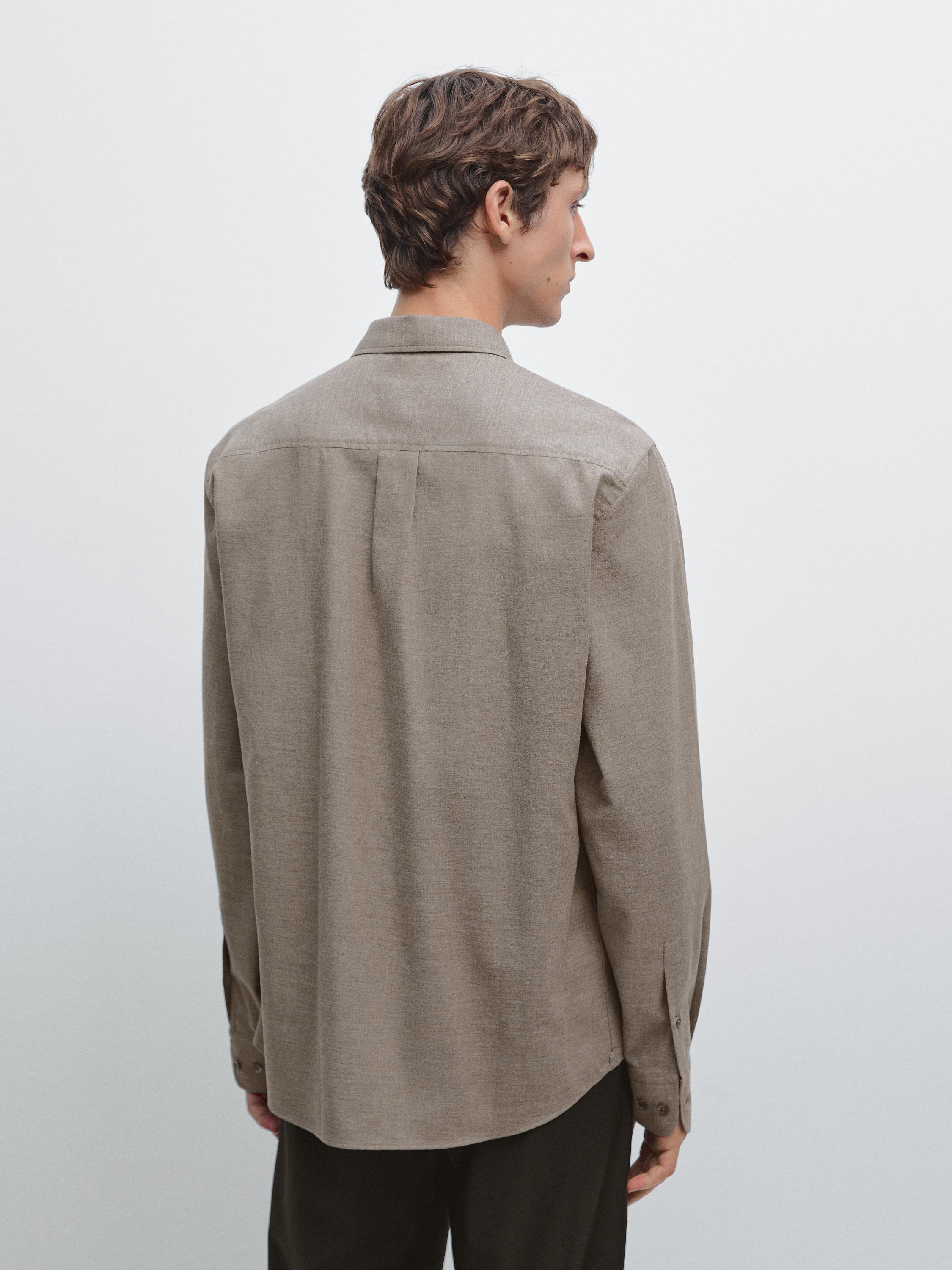 Soft regular fit melange shirt