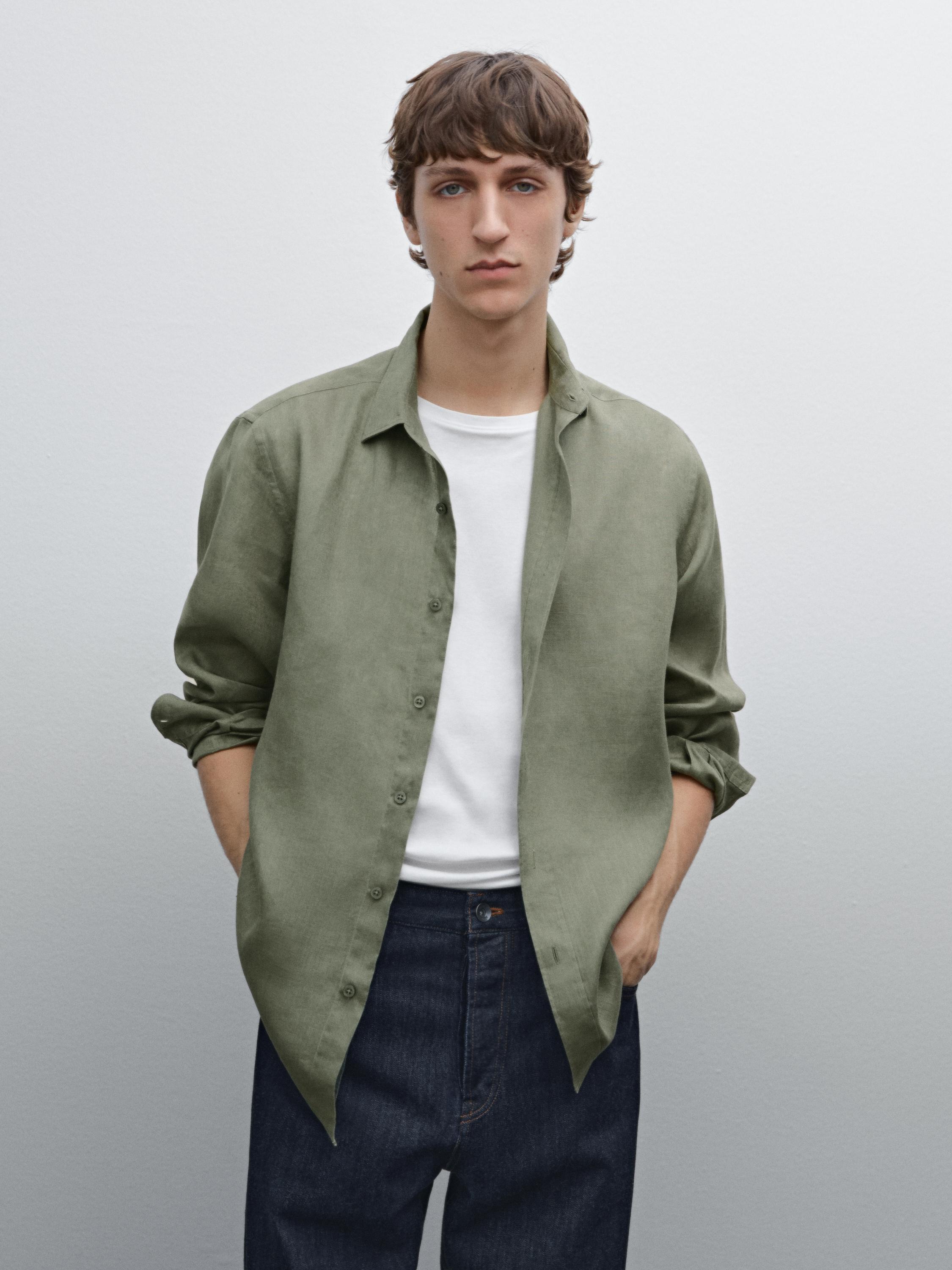 Chemise slim 100 % lin