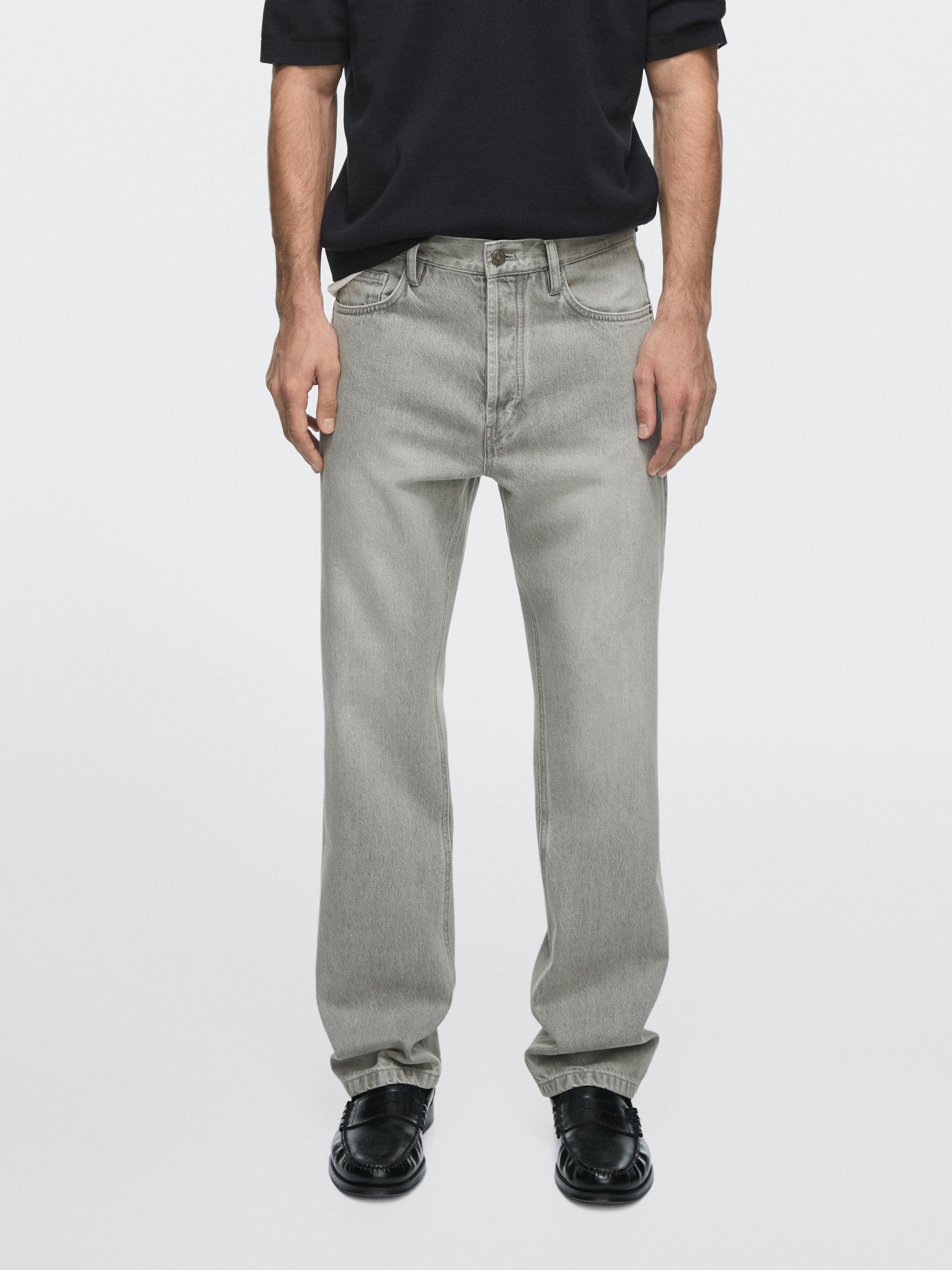 Straight-leg jeans — GREY