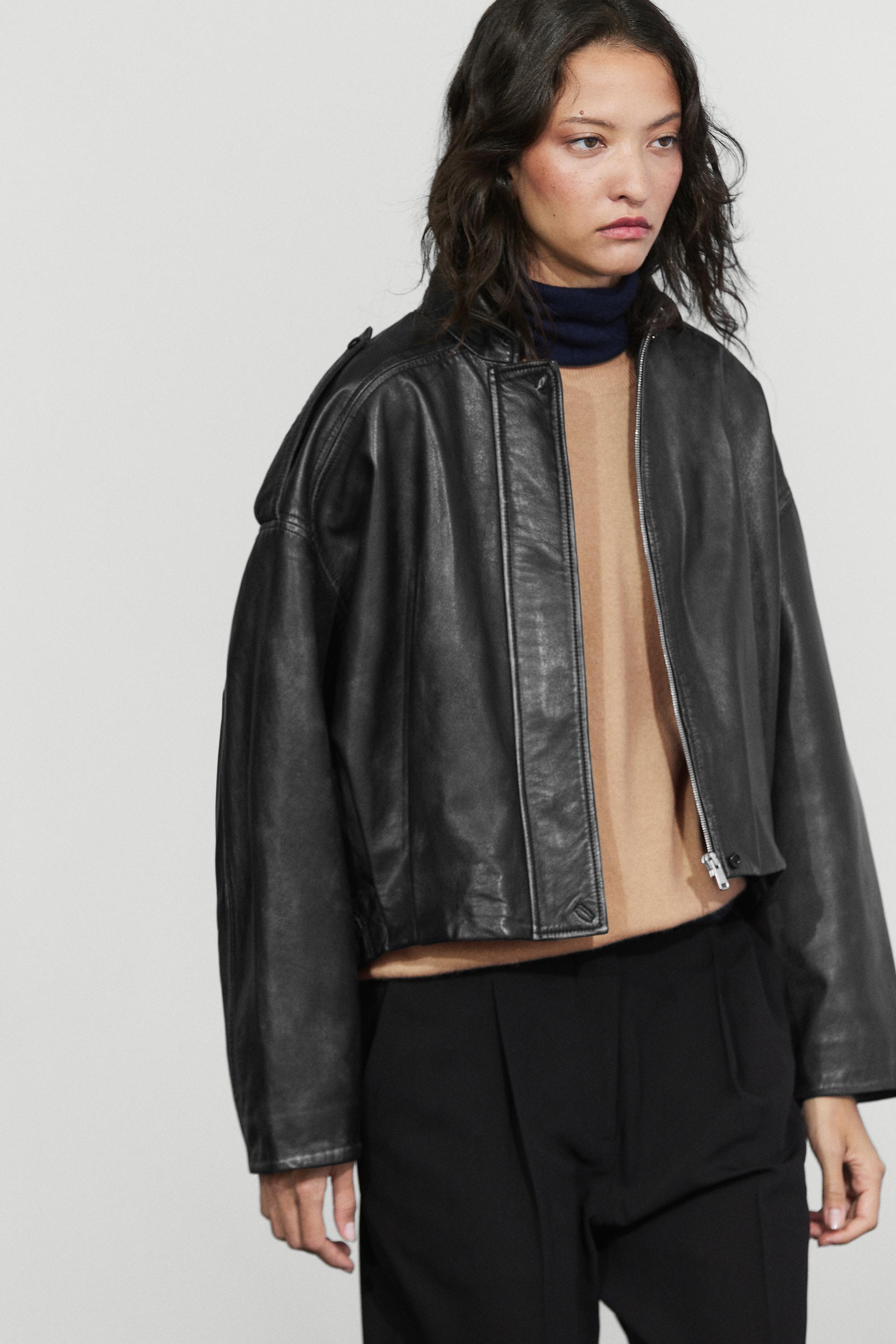 Women's Leather Jackets - Massimo Dutti - US