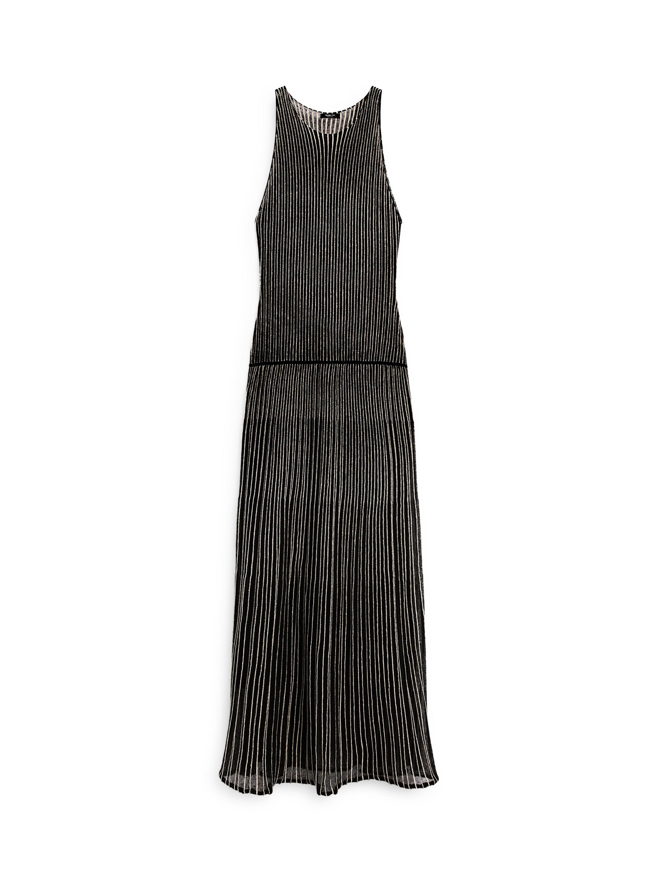 【Massimo Dutti】Long pleated knit dress Long pleated knit dress · Black · Caps And Hats | Massimo Dutti