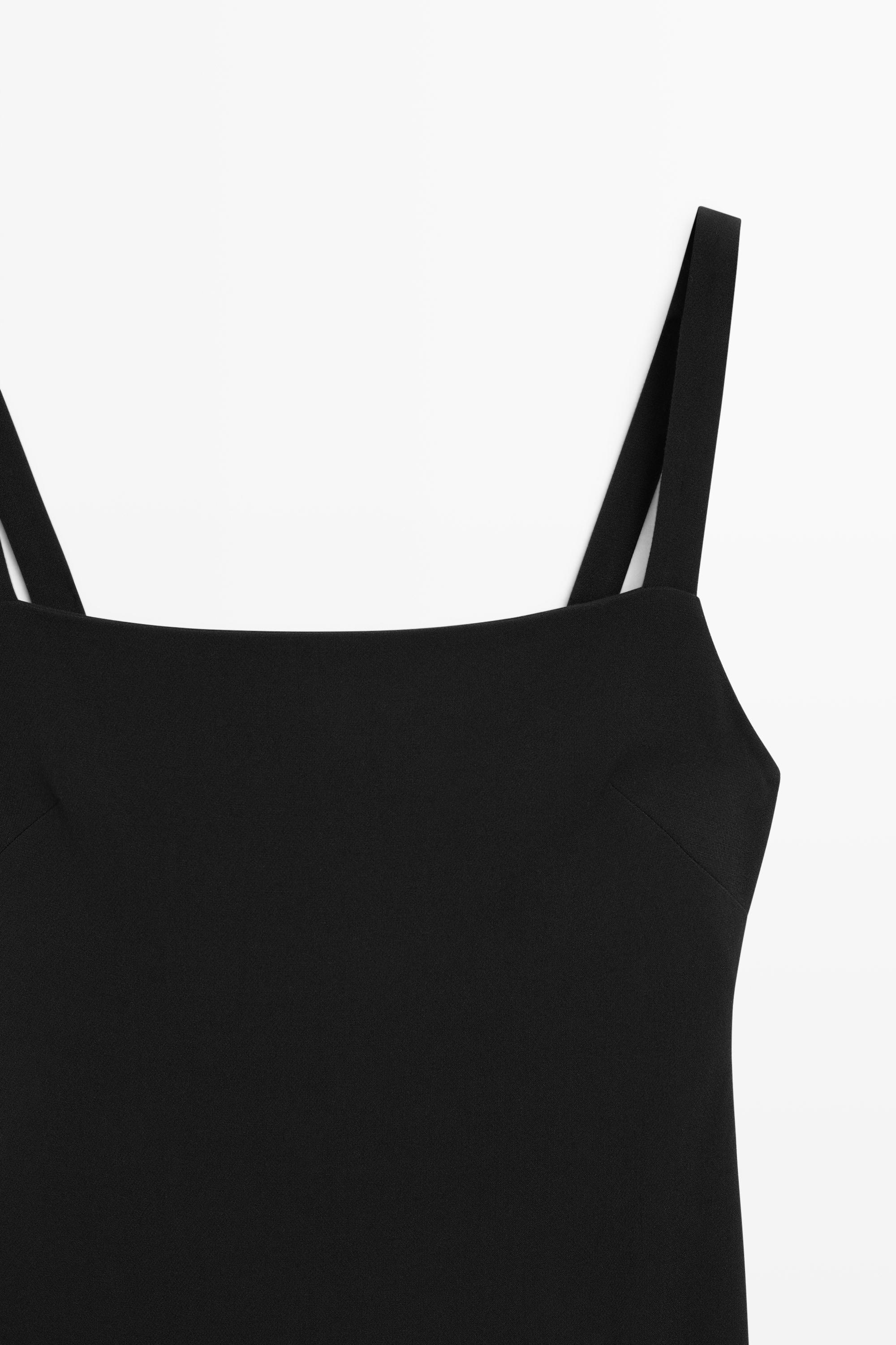 Strappy midi dress — Black