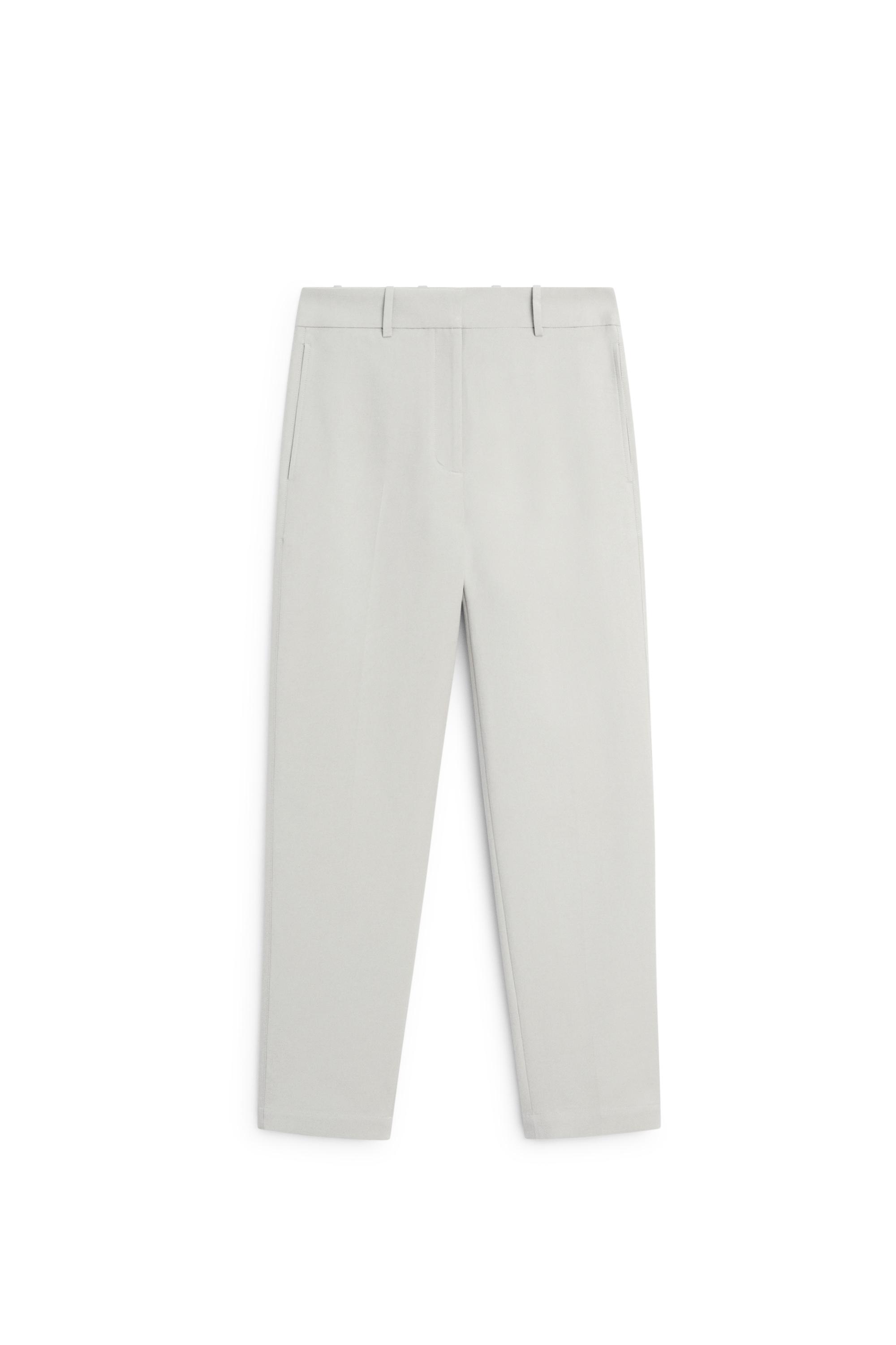 Suit pants with adjustable tab detail - STUDIO — GREY MARL
