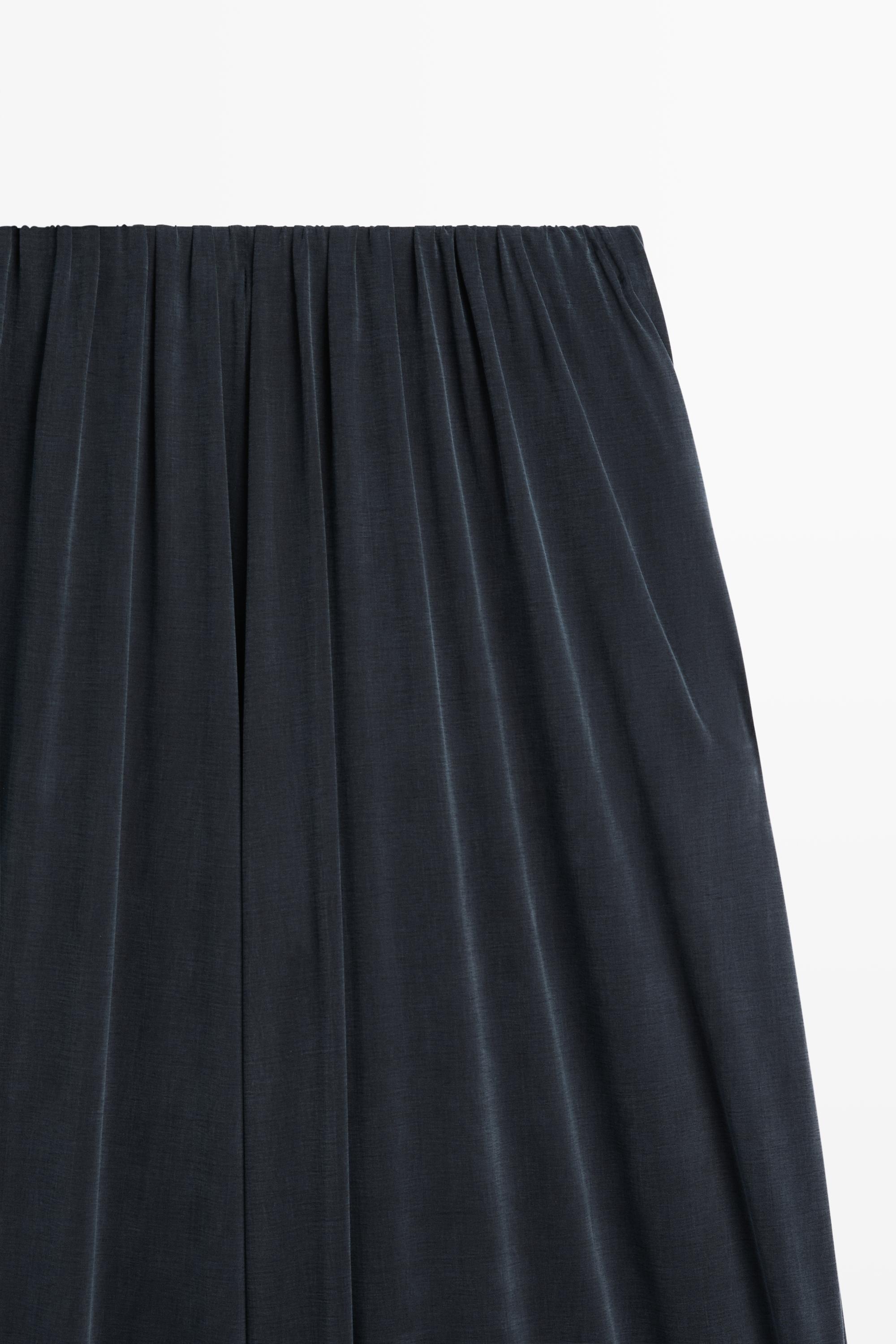 Pleated flowing wide-leg pants - STUDIO — BLUE