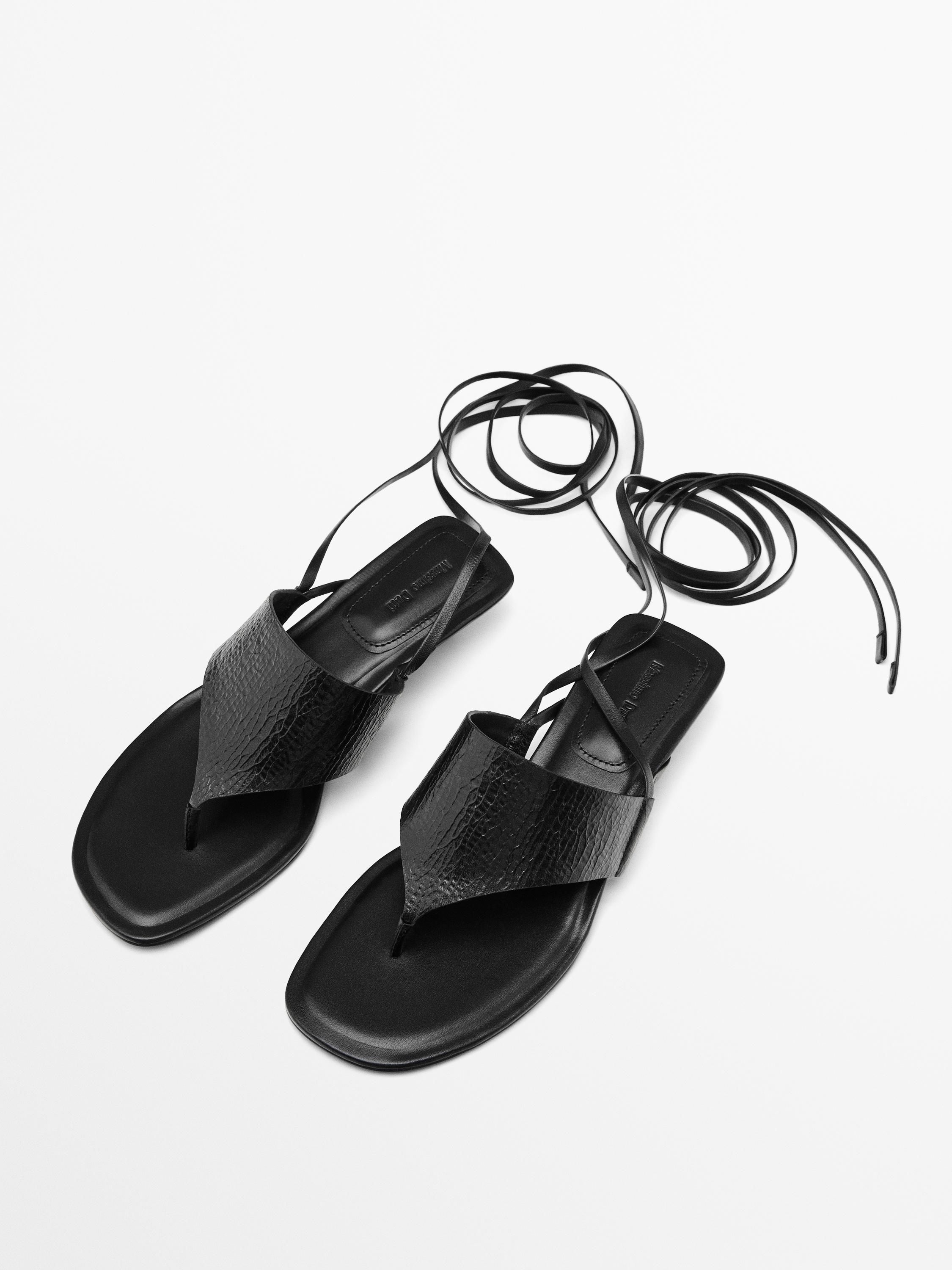 Leather gladiator sandals