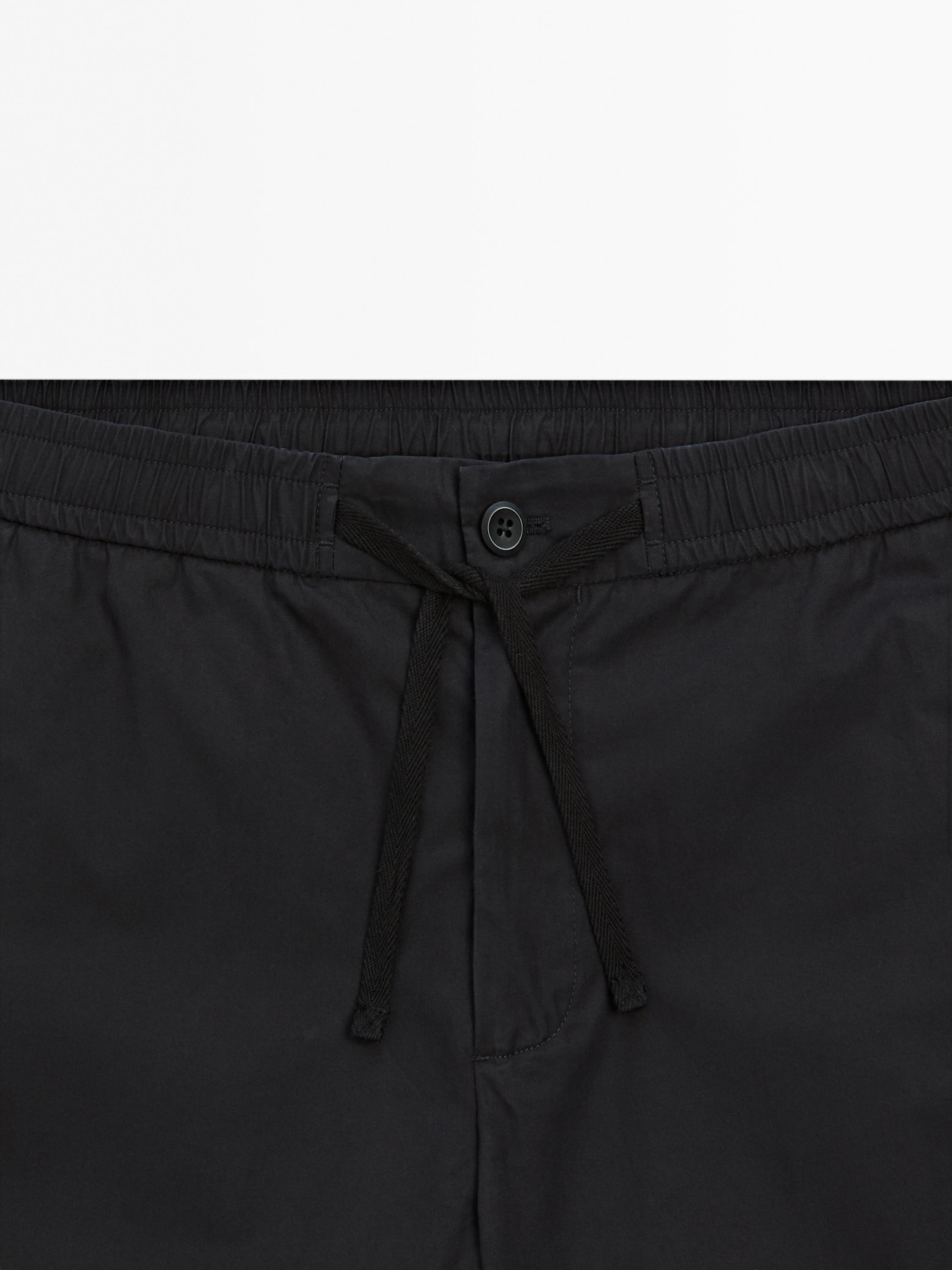 Popeline bermuda in joggingmodel