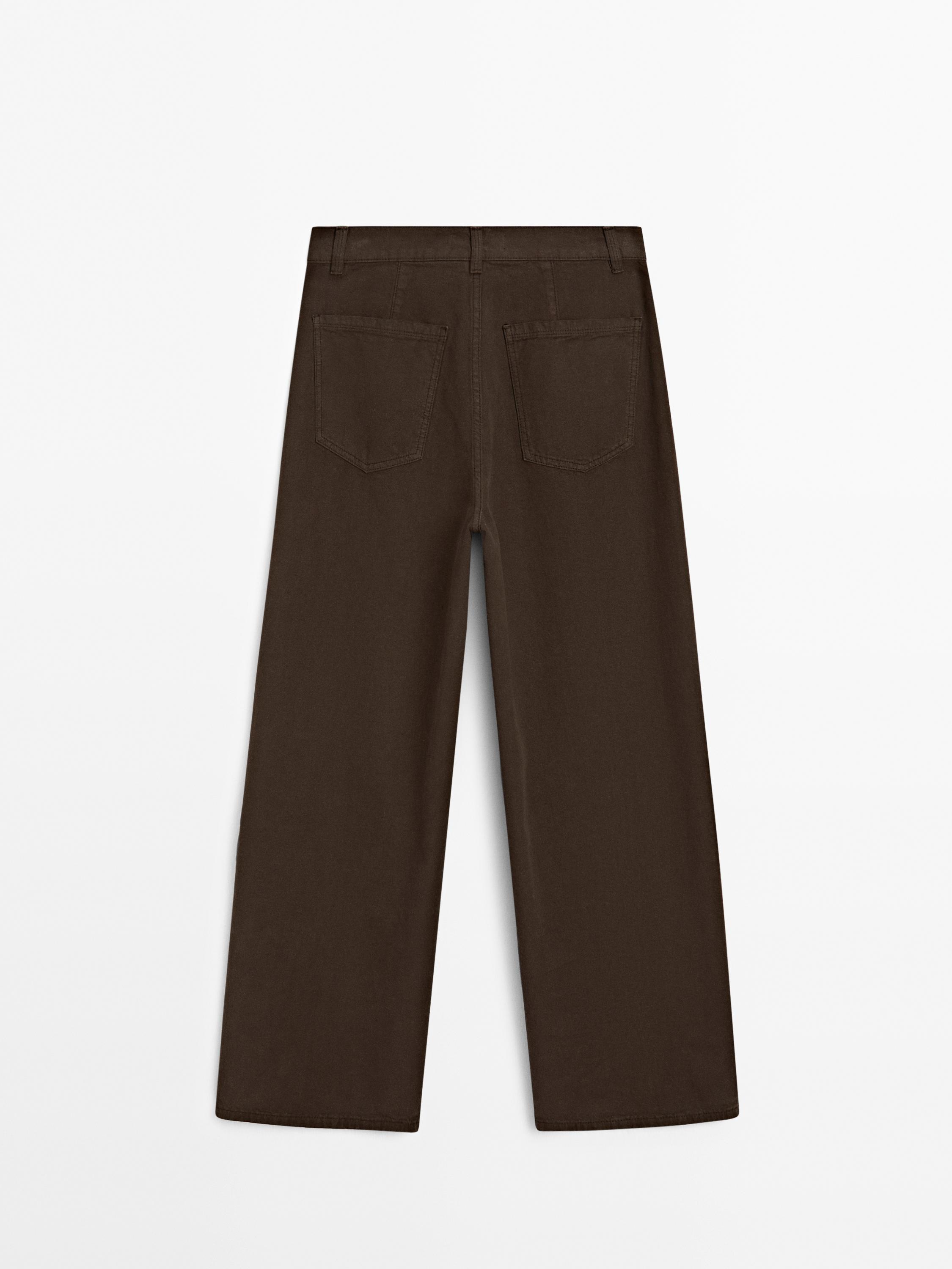 Denim trousers with seam details