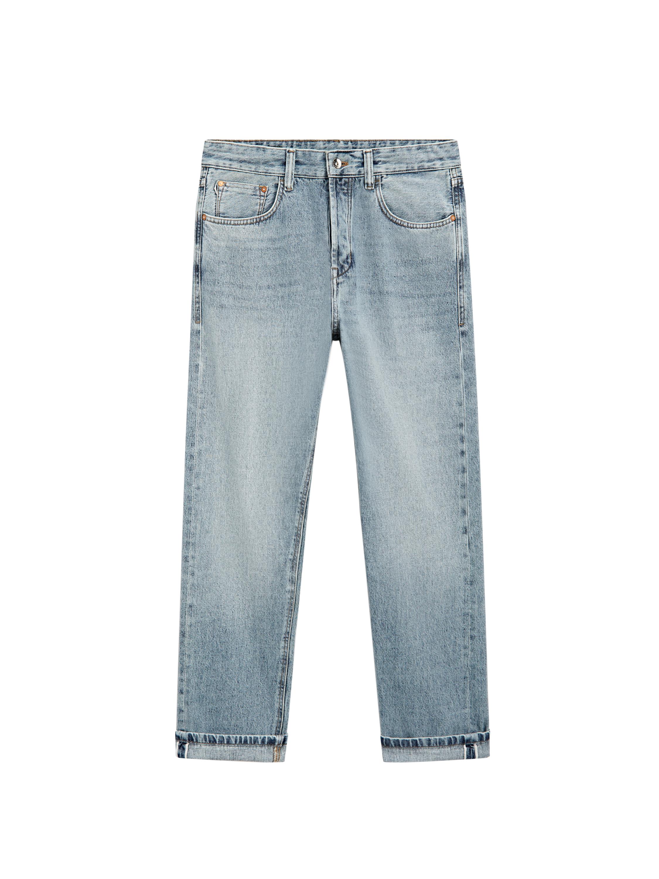 Ultusäärega teksad, selvedge fit