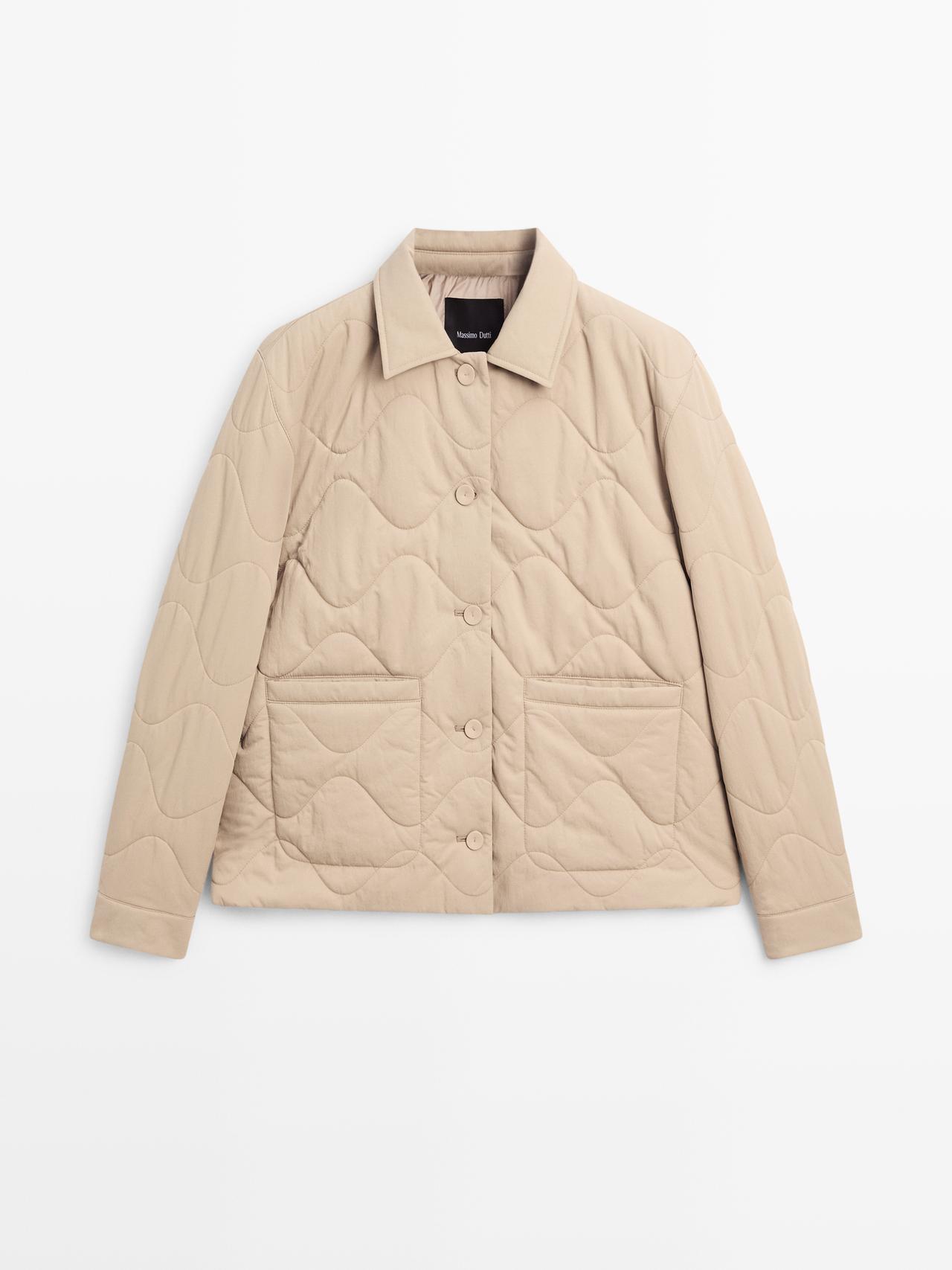 Massimo Dutti - Dame - Jakke Med Sømdetaljer - Råhvid - M