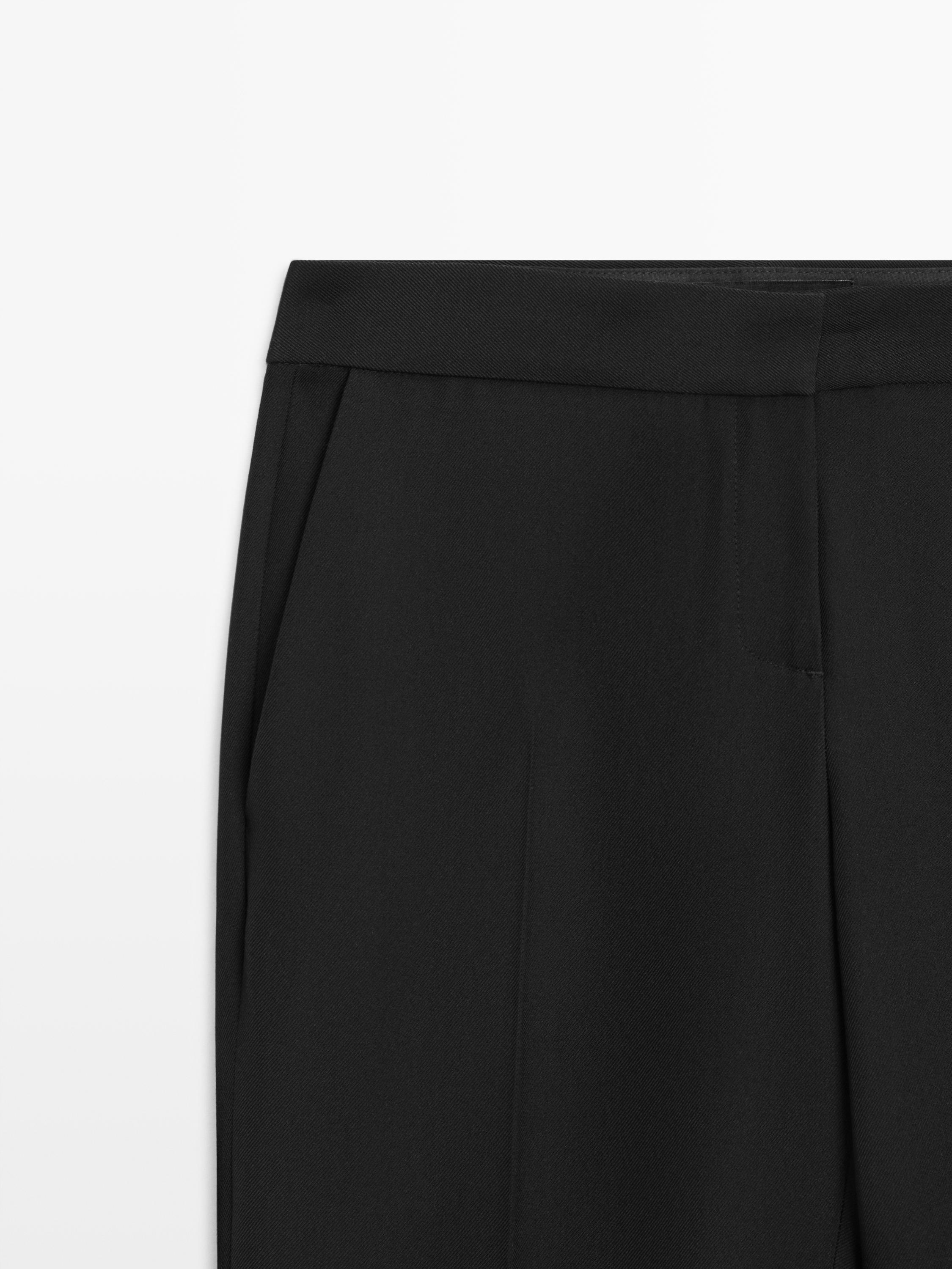 Pantaloni de costum din țesătură crep