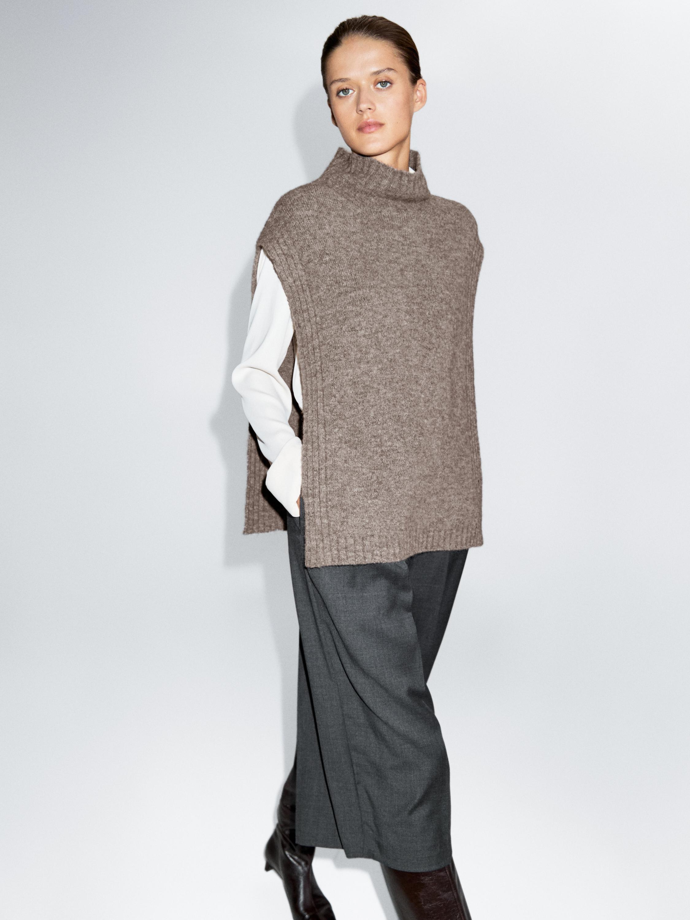 Long wool Bermuda shorts with darts — GREY