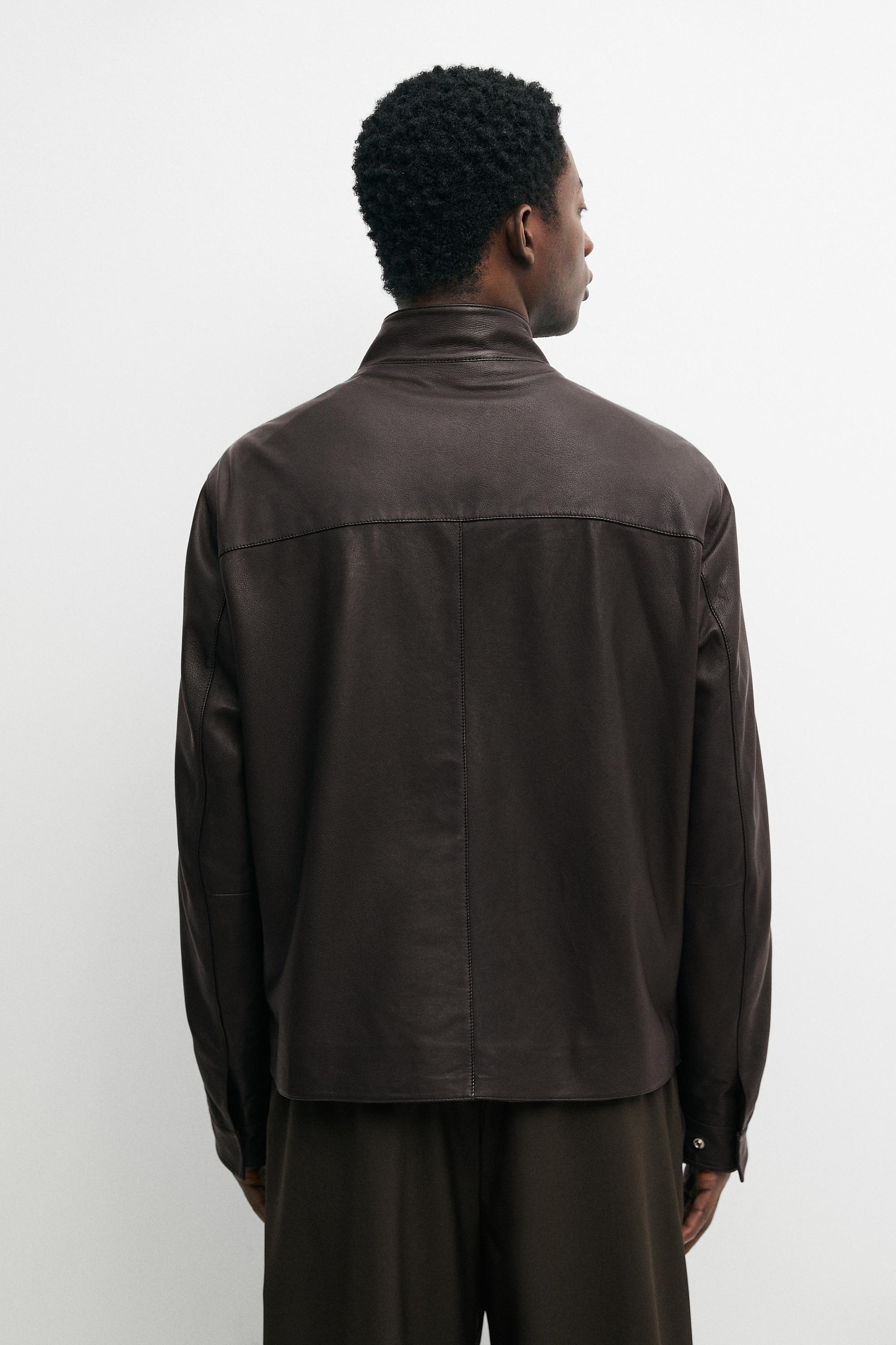 Nappa leather jacket — BROWN