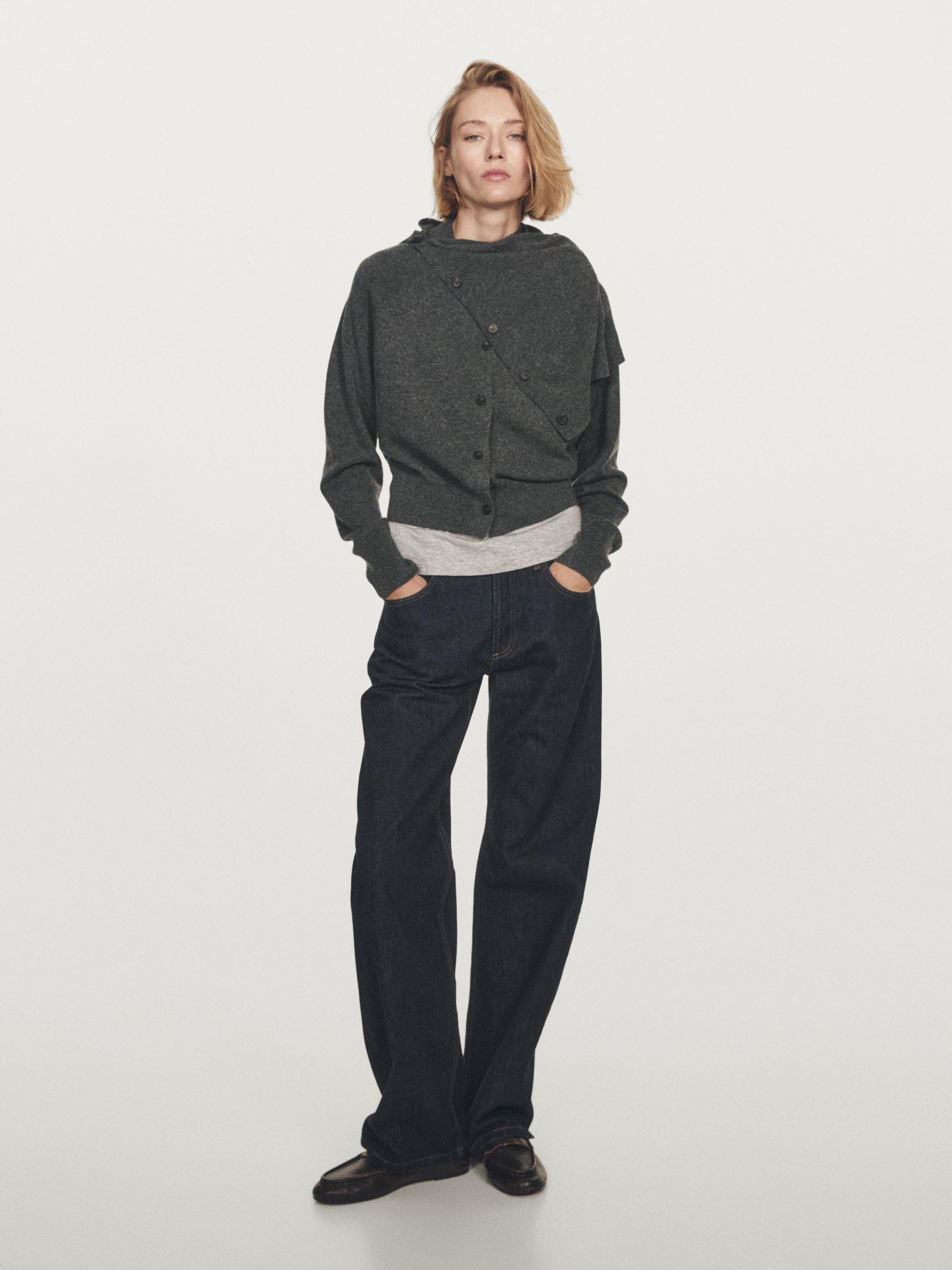 100% cashmere long sleeve cardigan