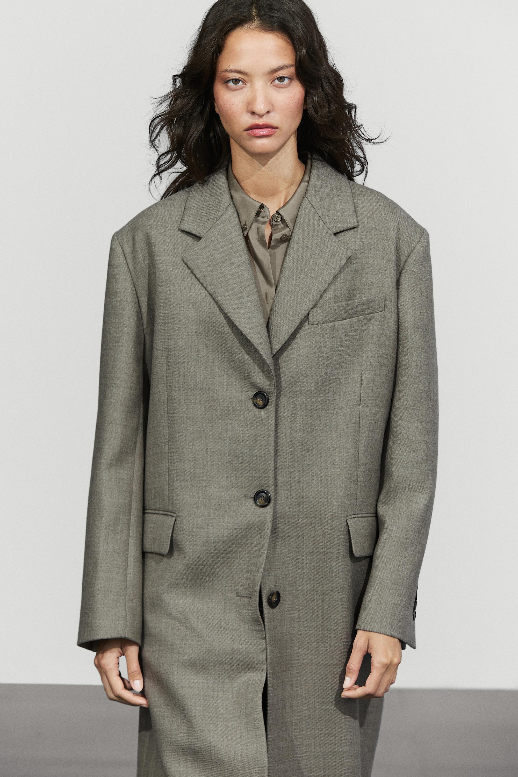 100% wool long coat