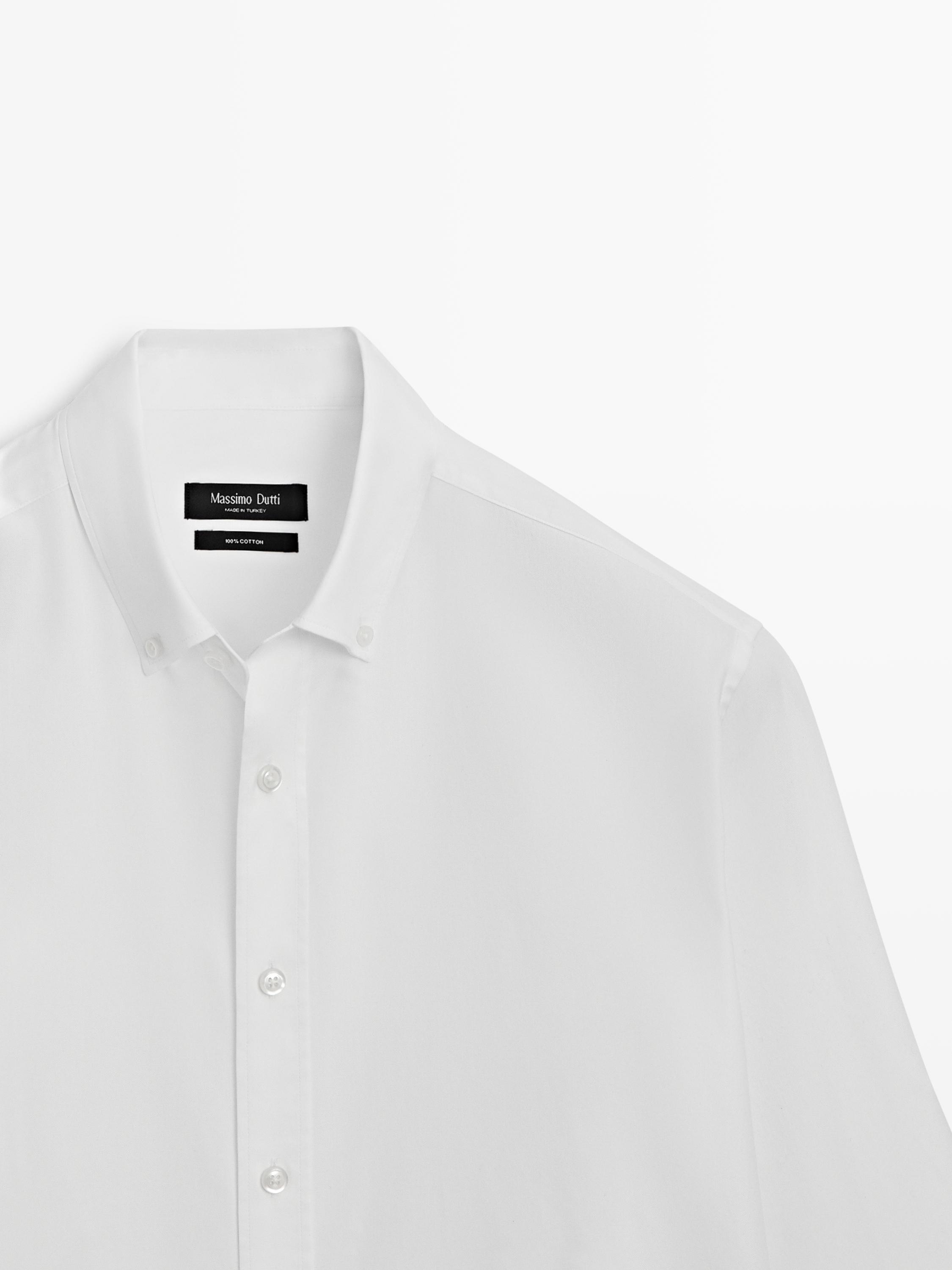 Regular fit Oxford shirt — WHITE